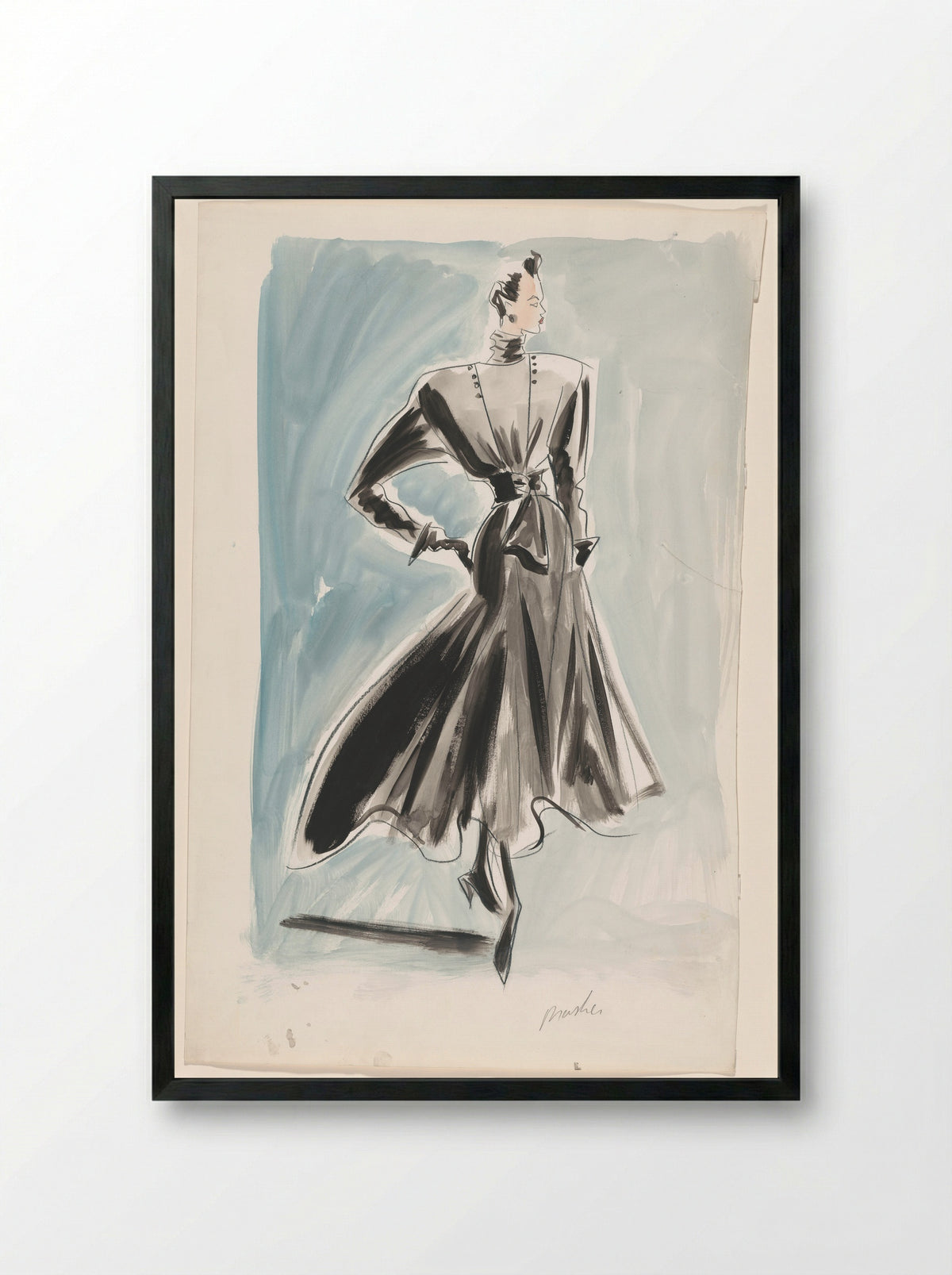 Model in een jurk van Basler - Arie Vervelde - Framed Print Black