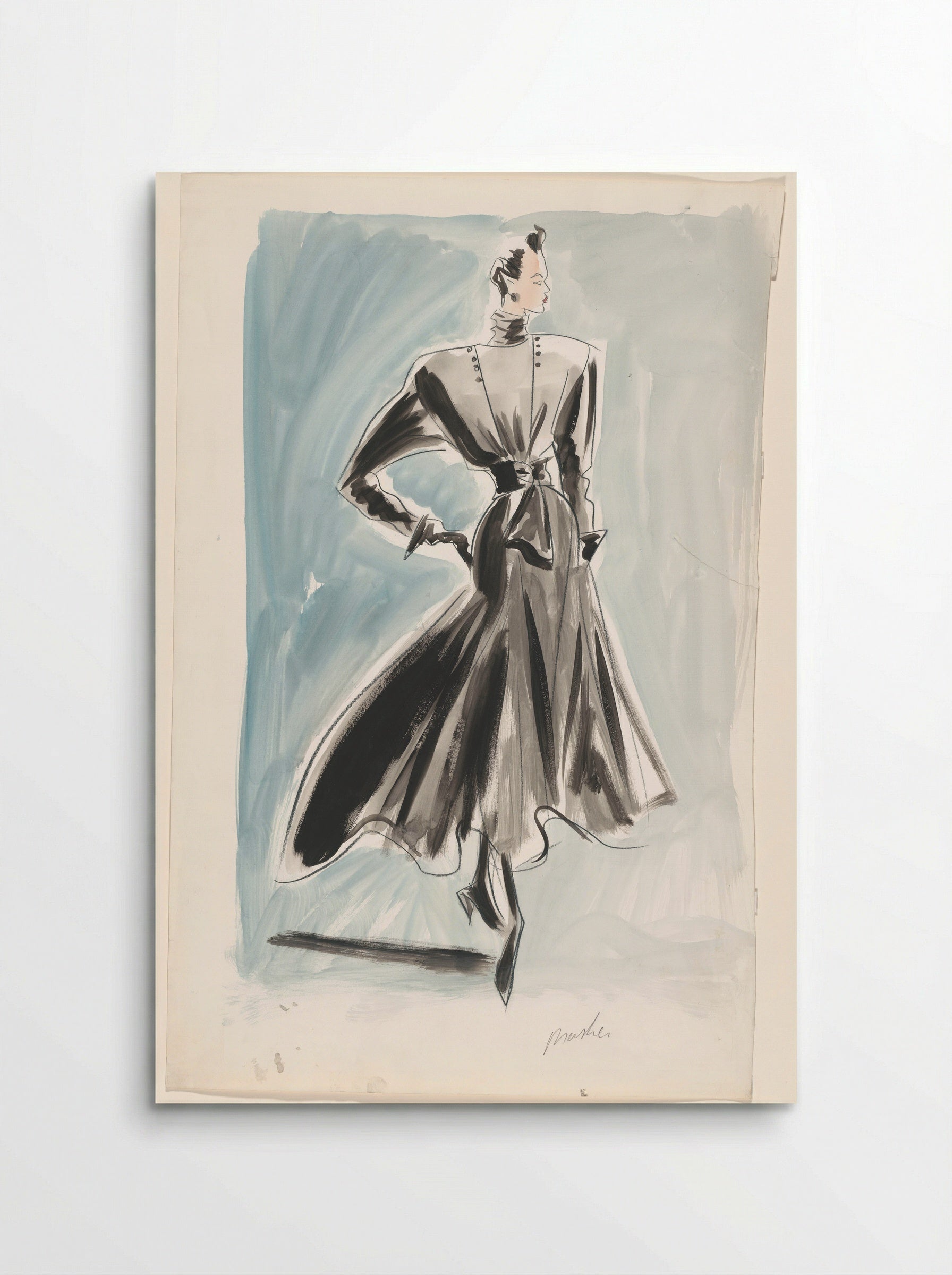 Model in een jurk van Basler - Arie Vervelde - Poster