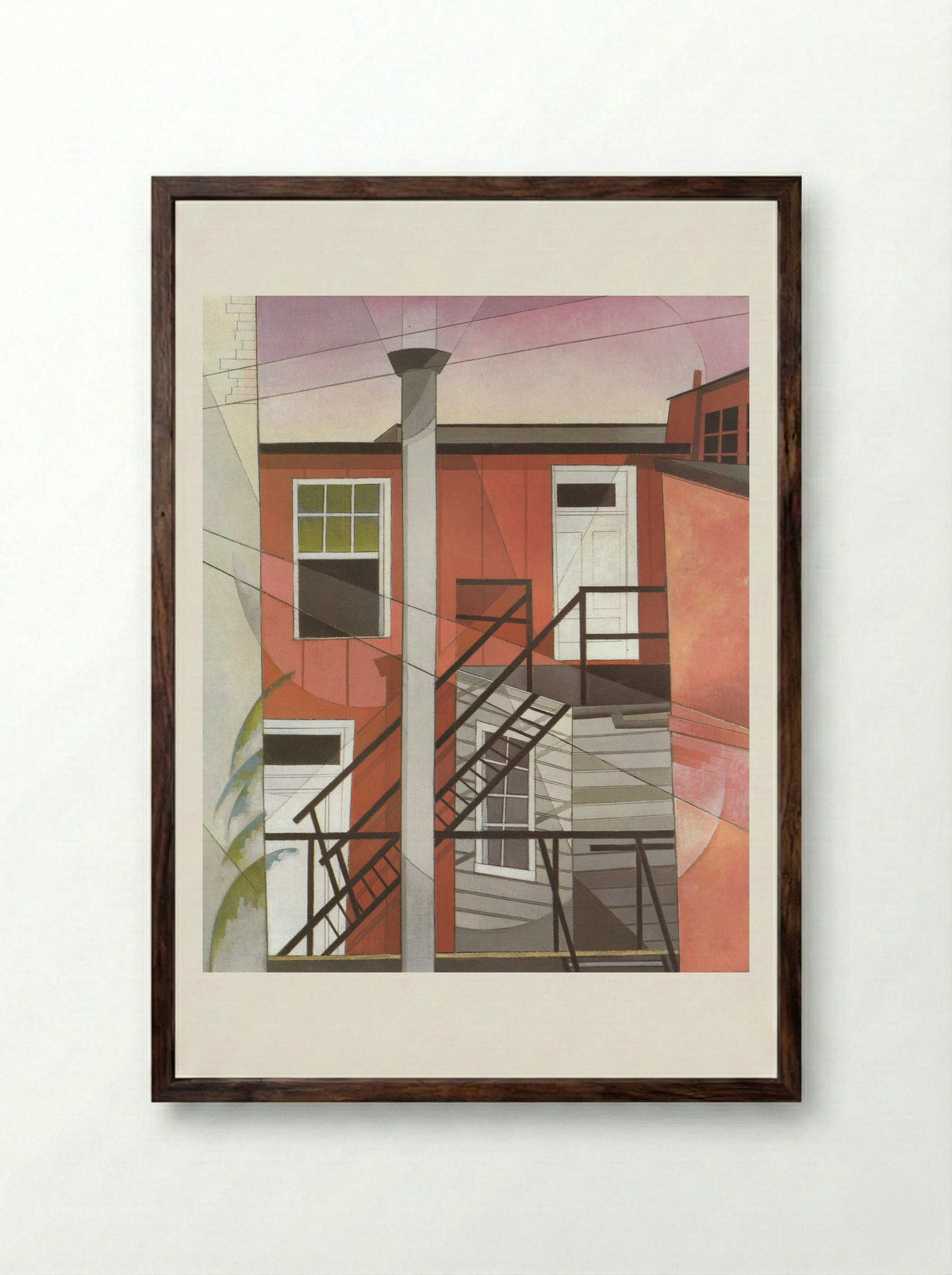 Modern Conveniences - Charles Demuth - Framed Print Dark Wood