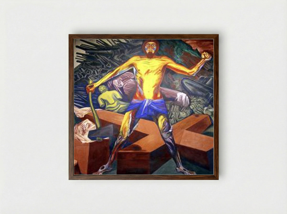 Modern Migration of the Spirit - José Clemente Orozco - Framed Print Dark Wood