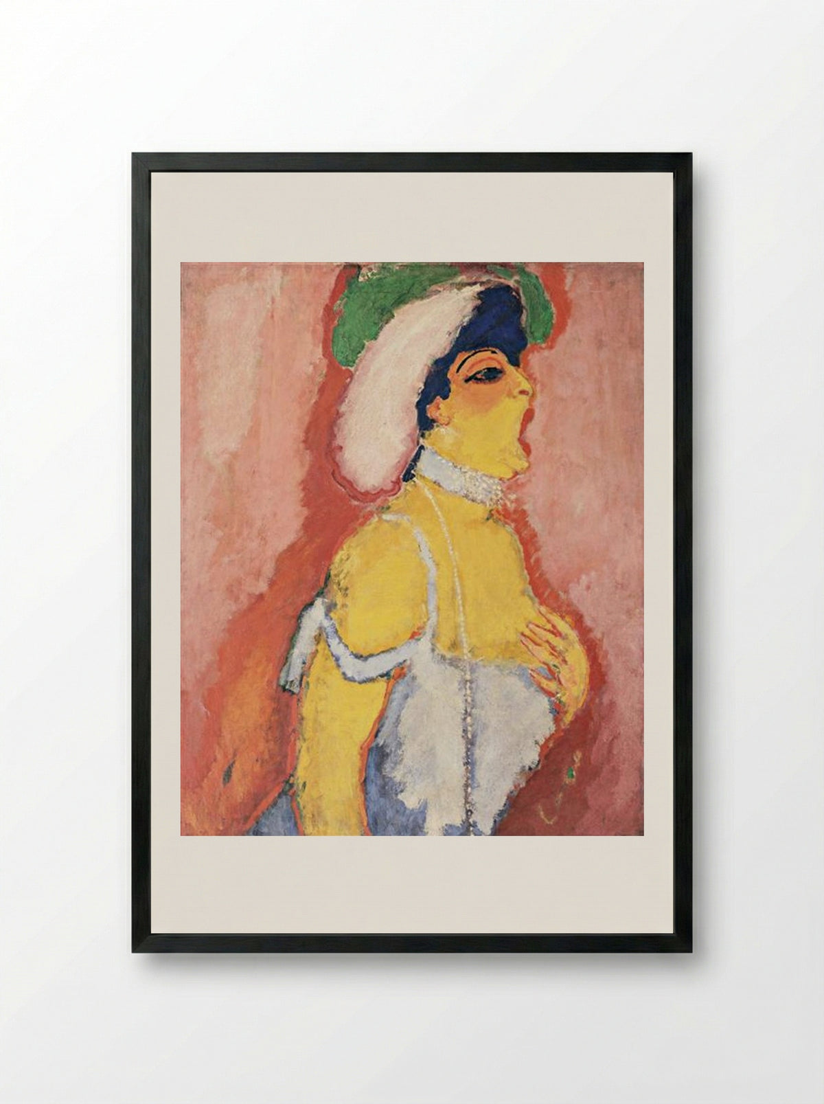Modjesko, Soprano Singer - Kees van Dongen - Framed Print Black