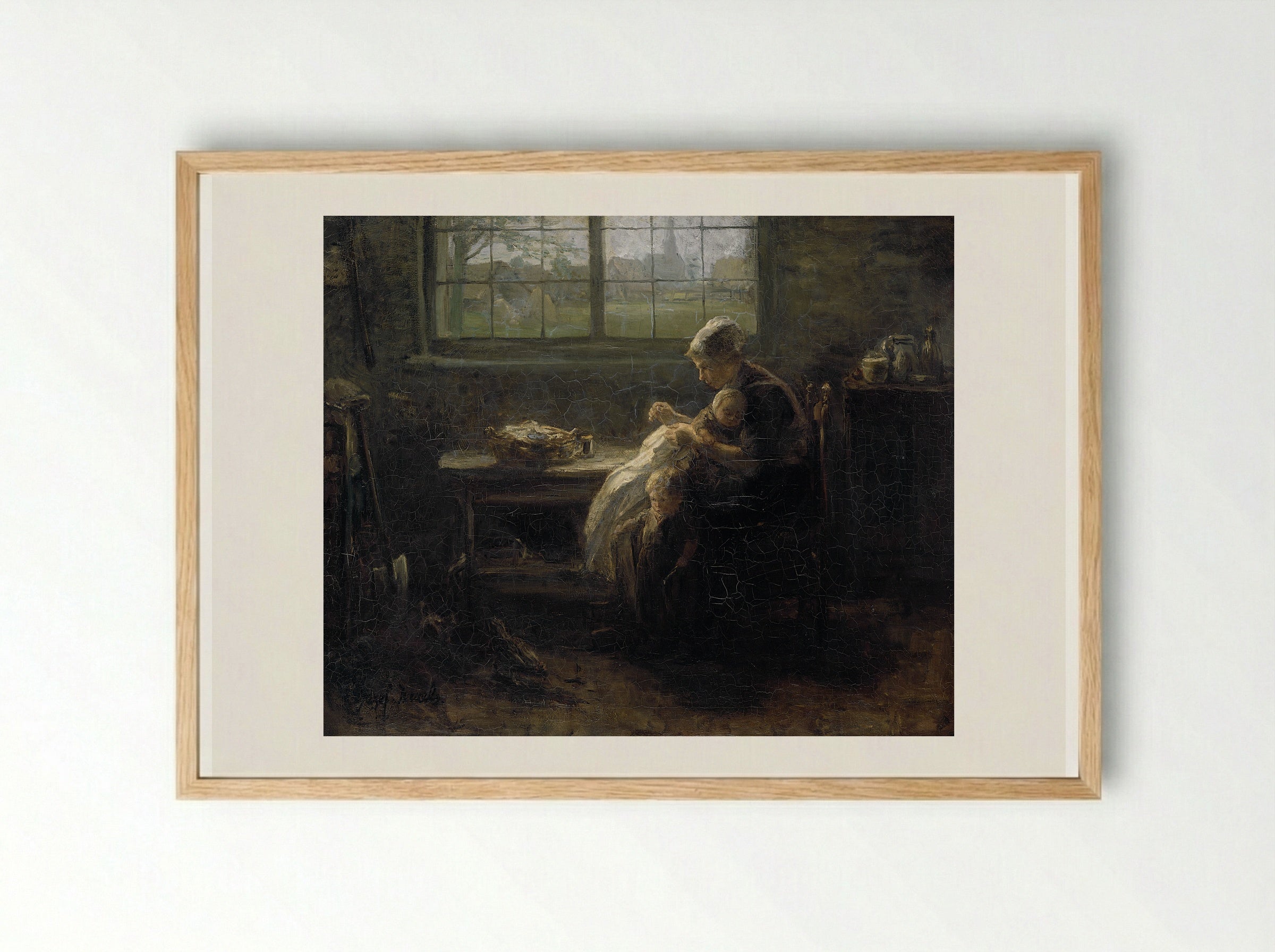 Moederweelde (Mother's Joy) - Jozef Israëls - Framed Print Wood