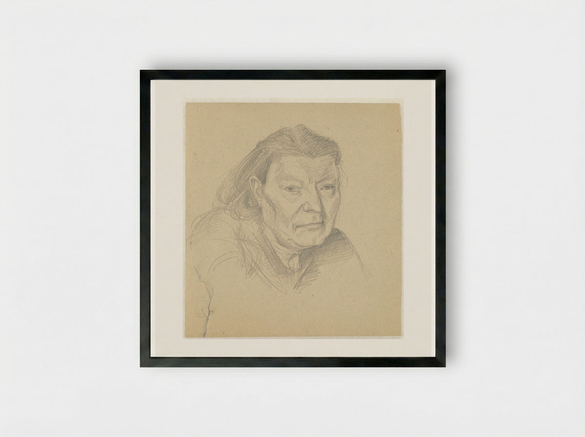 Moeke Speksnijder (Marie Speksnijder-Backhausen) uit Rotterdam - Aat Breur-Hibma - Framed Print Black