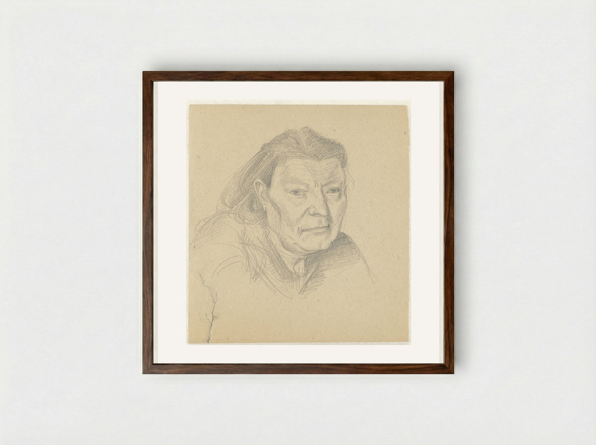 Moeke Speksnijder (Marie Speksnijder-Backhausen) uit Rotterdam - Aat Breur-Hibma - Framed Print Dark Wood