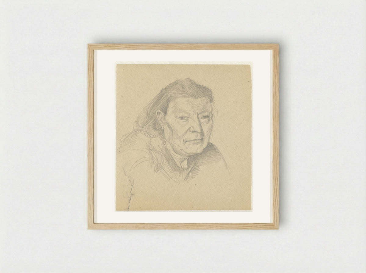 Moeke Speksnijder (Marie Speksnijder-Backhausen) uit Rotterdam - Aat Breur-Hibma - Framed Print Wood
