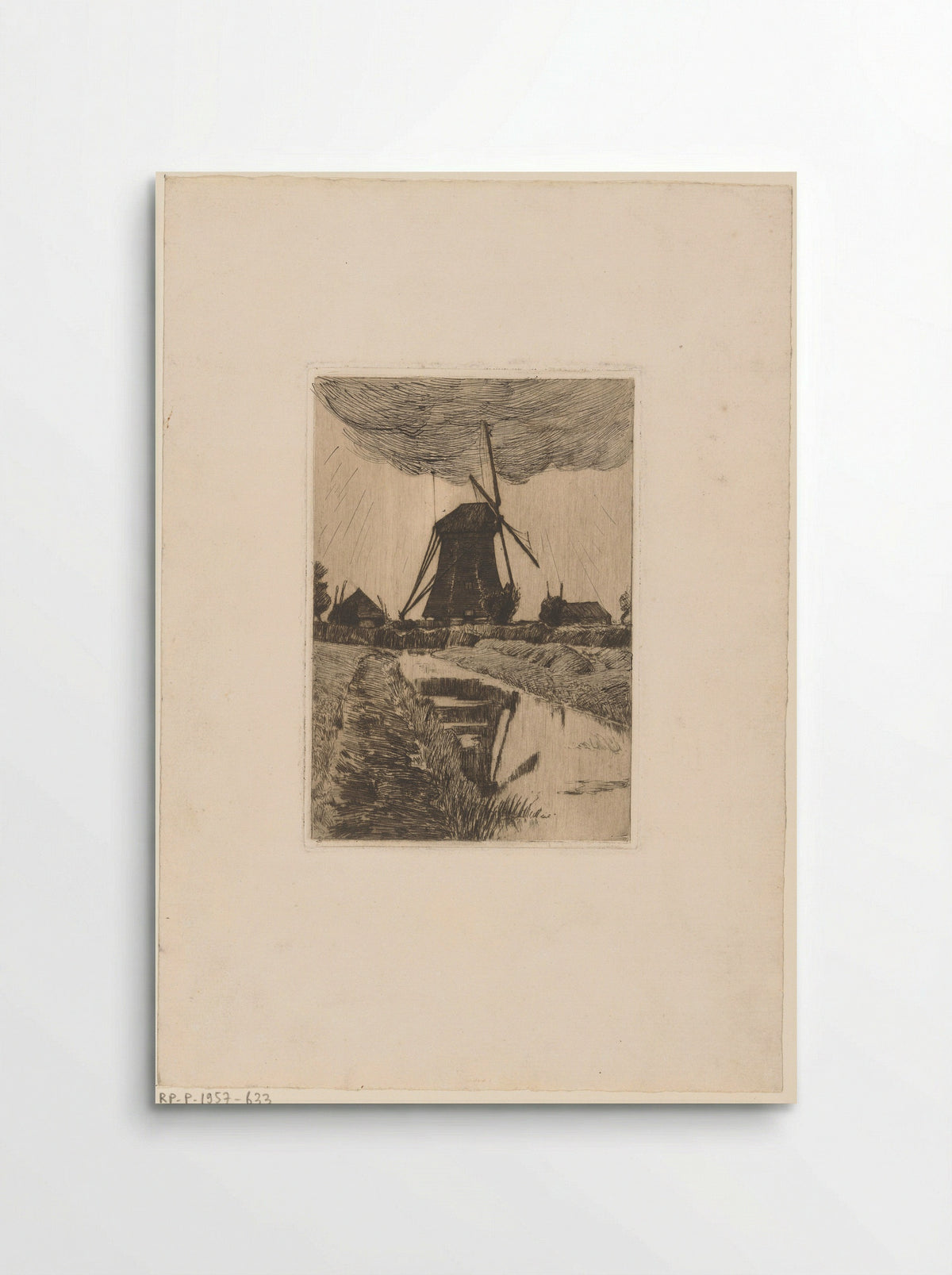 Molen bij een vaart - David Bautz - Poster