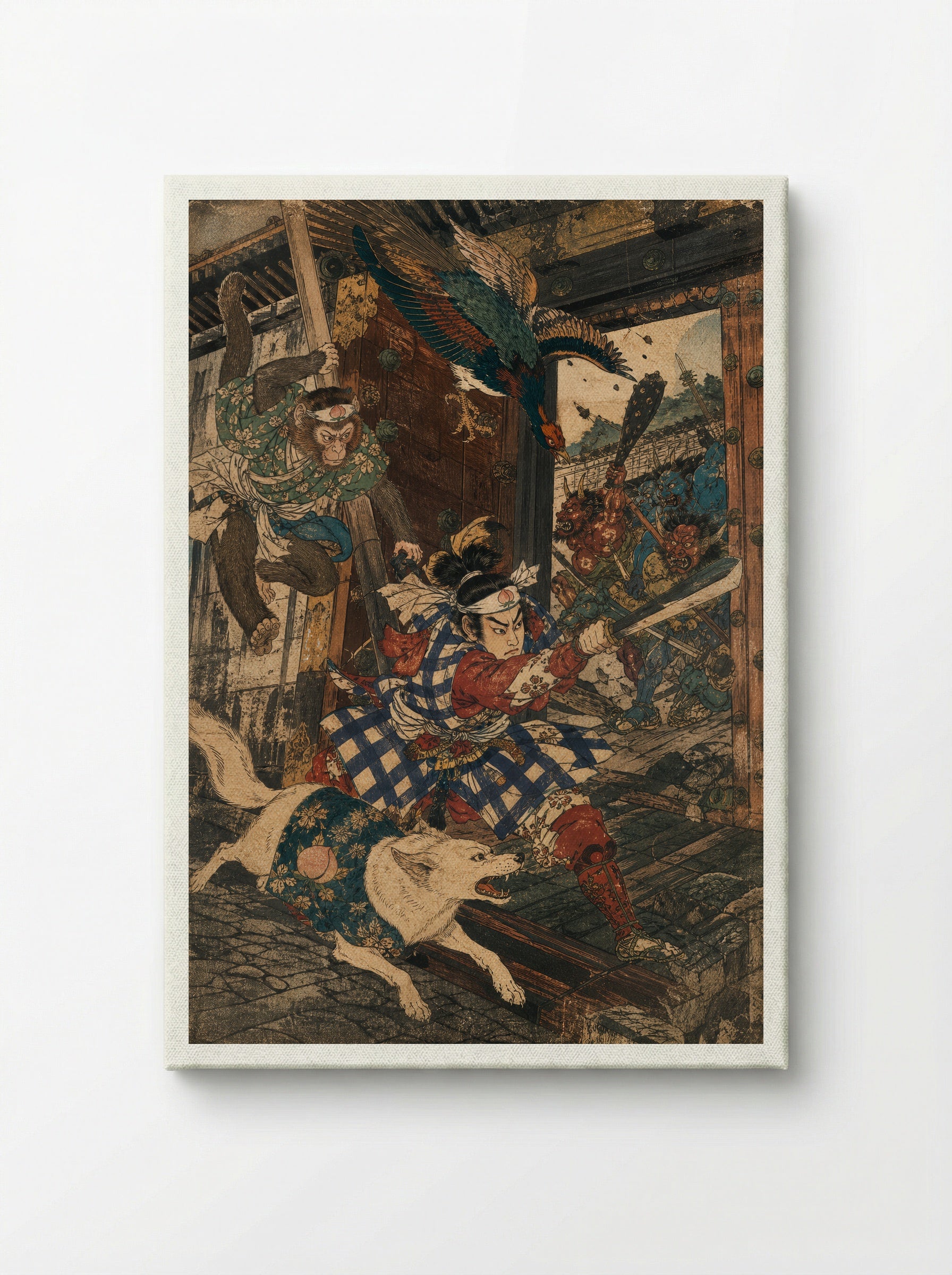 Momotaro and Oni Island: The Gate Gives Way - Canvas