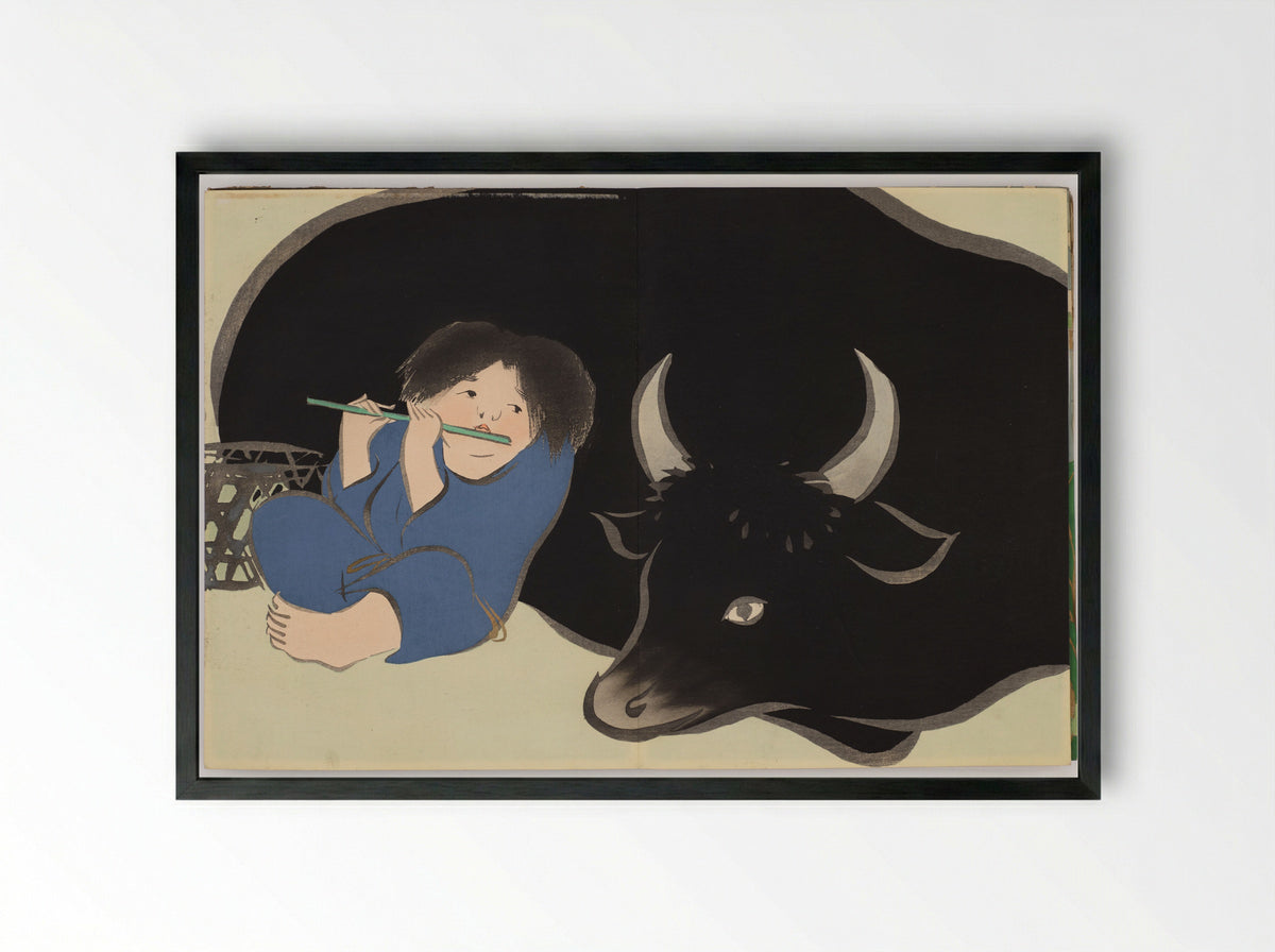 Momoyogusa (Flowers of a Hundred Worlds) - Kamisaka Sekka - Framed Print Black