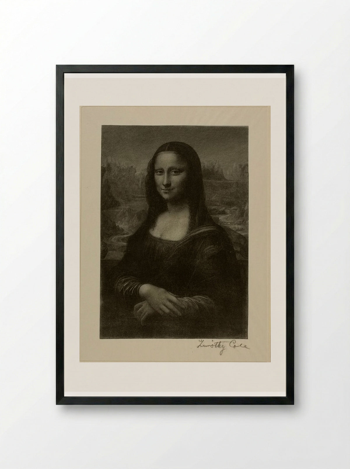 Mona Lisa (After Leonardo da Vinci) - Timothy Cole - Framed Print Black