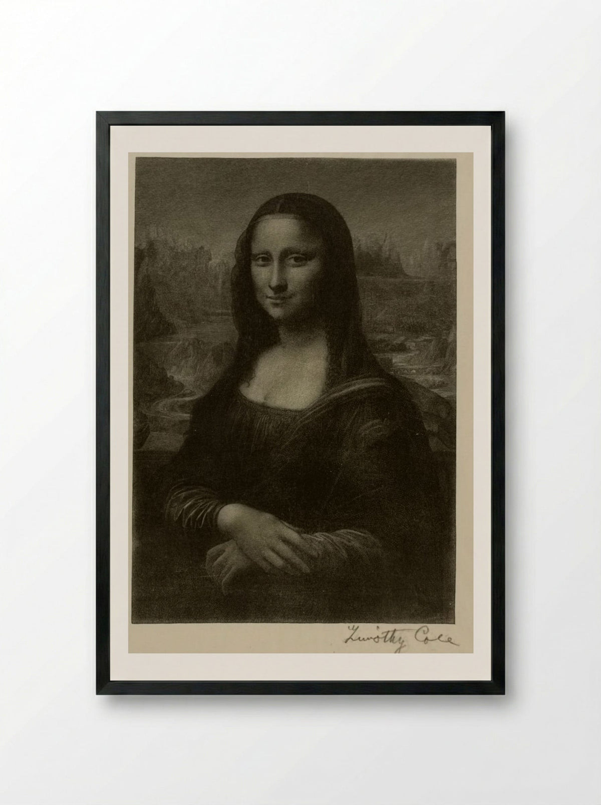 Mona Lisa (After Leonardo da Vinci) - Timothy Cole - Framed Print Black