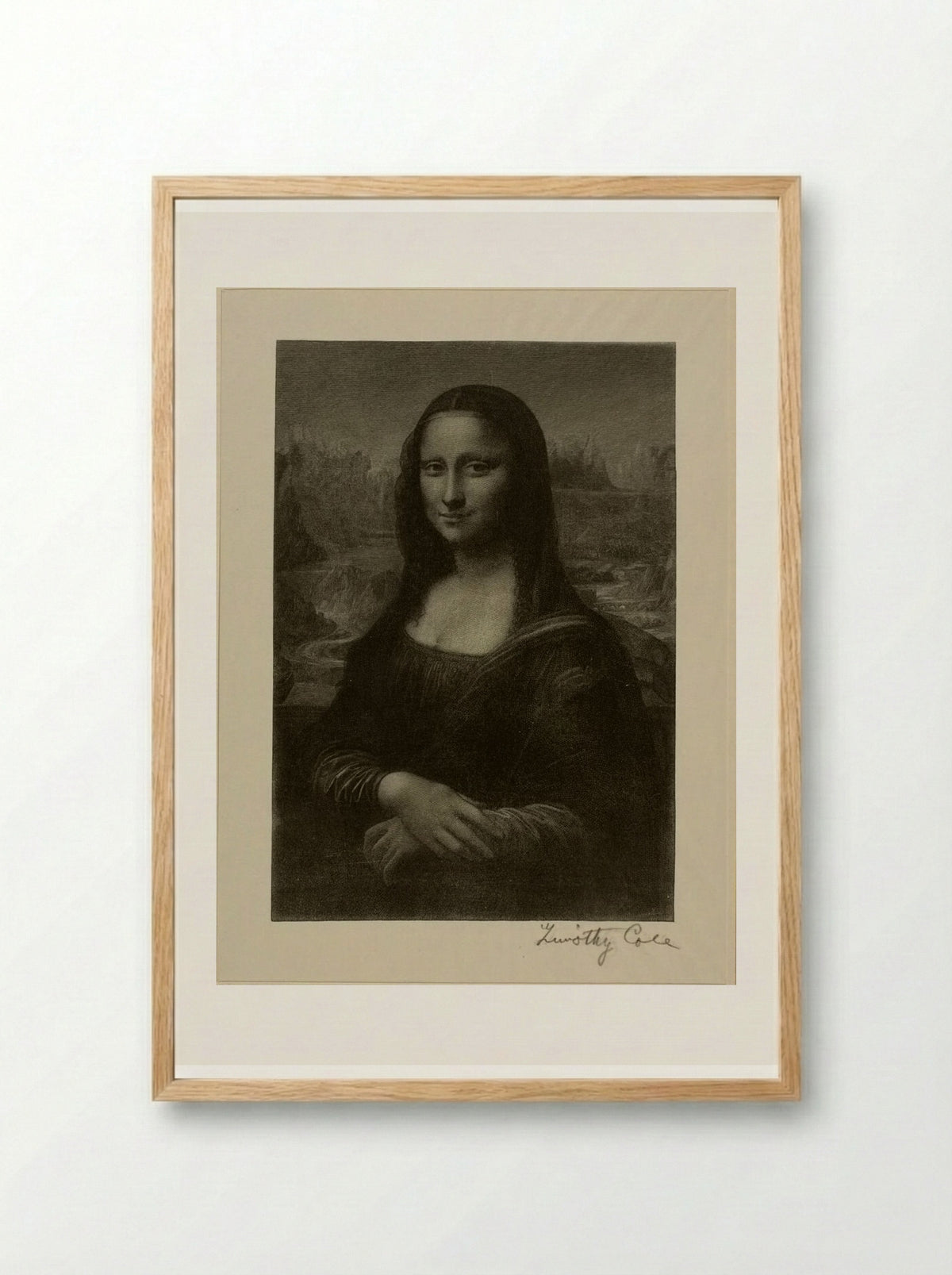 Mona Lisa (After Leonardo da Vinci) - Timothy Cole - Framed Print Wood