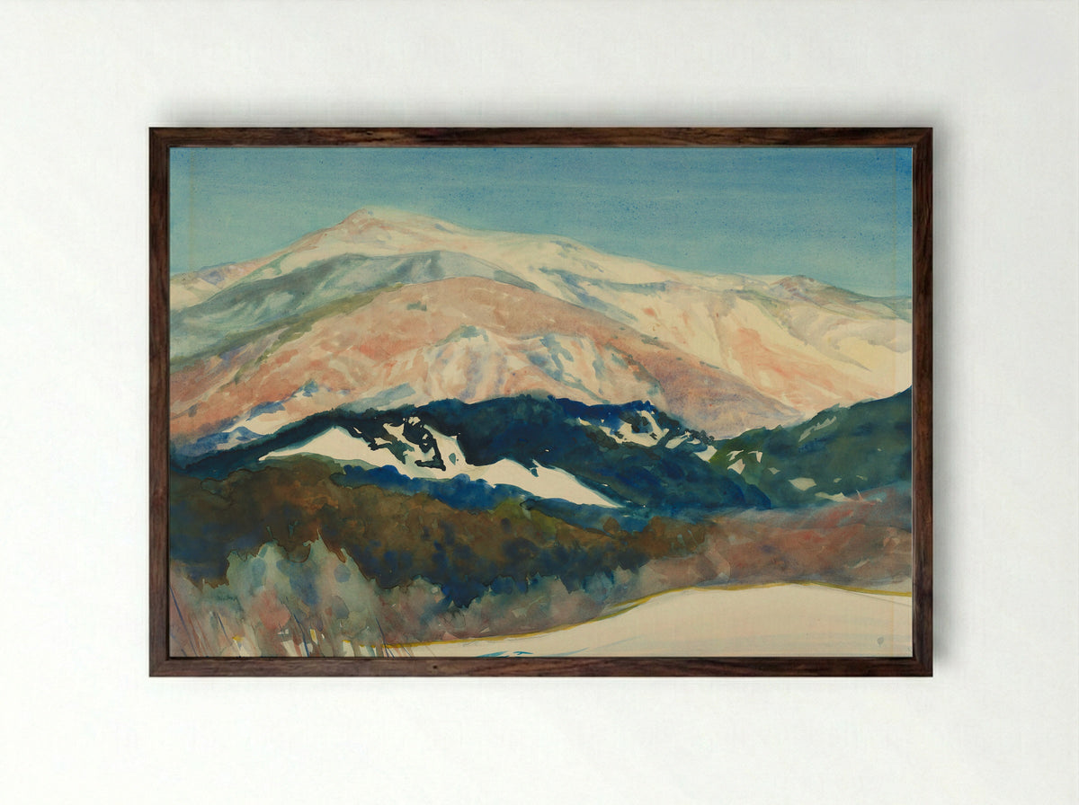Monadnock - Charles Herbert Woodbury - Framed Print Dark Wood