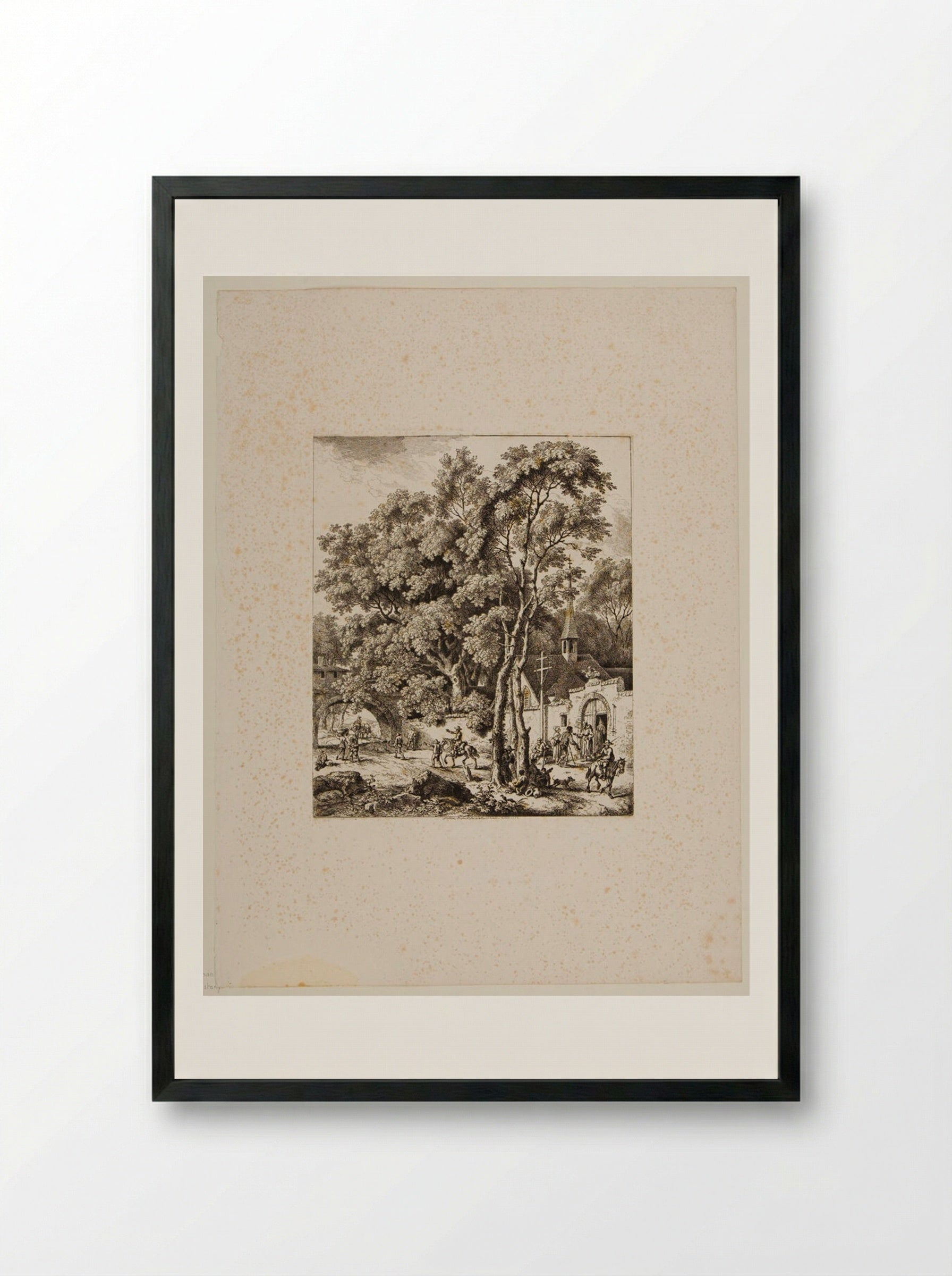 Monastery - Ferdinand Kobell - Framed Print Black