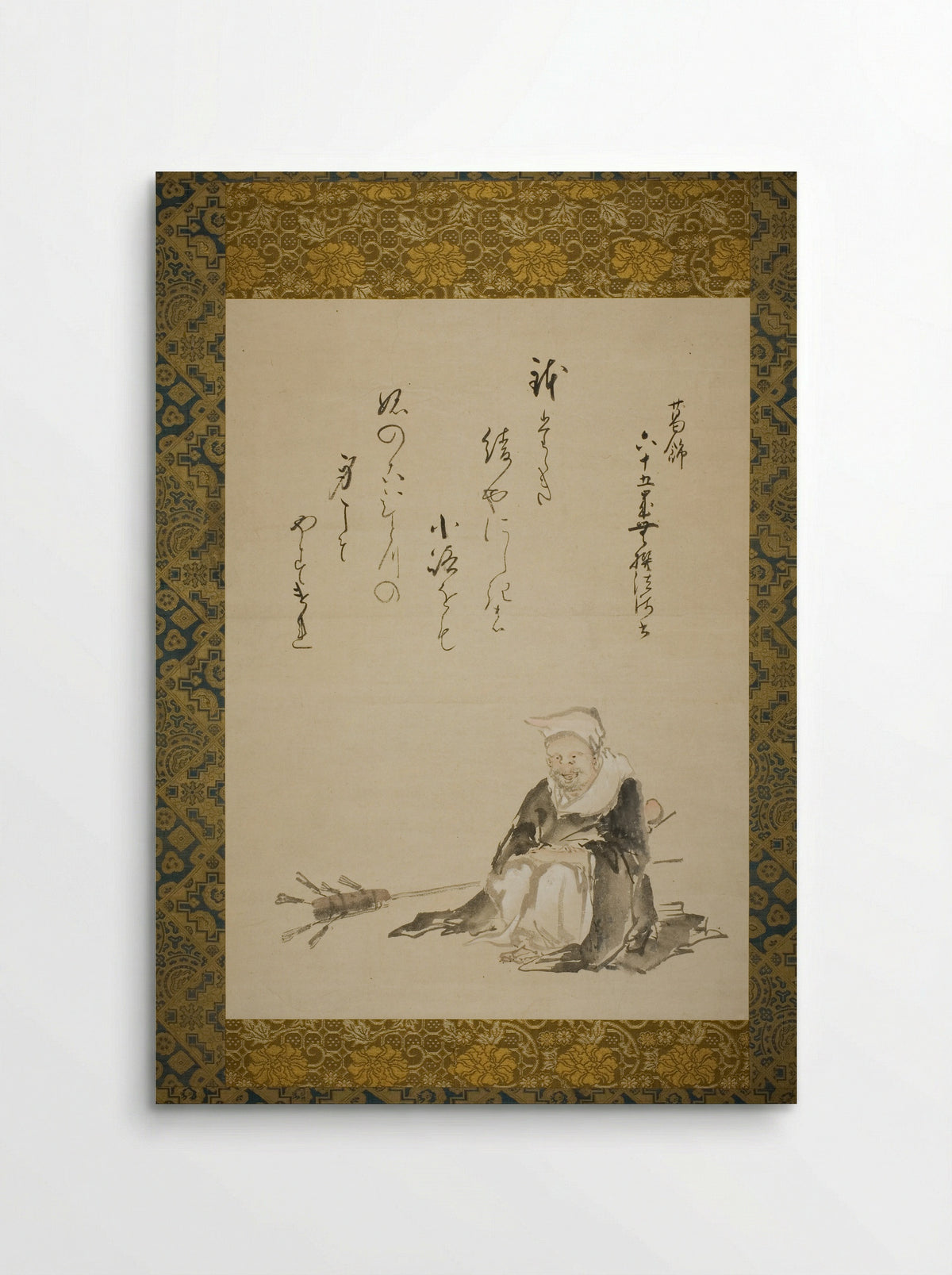 Monk Selling Ceremonial Tea Whisks - Katsushika Hokusai - Poster