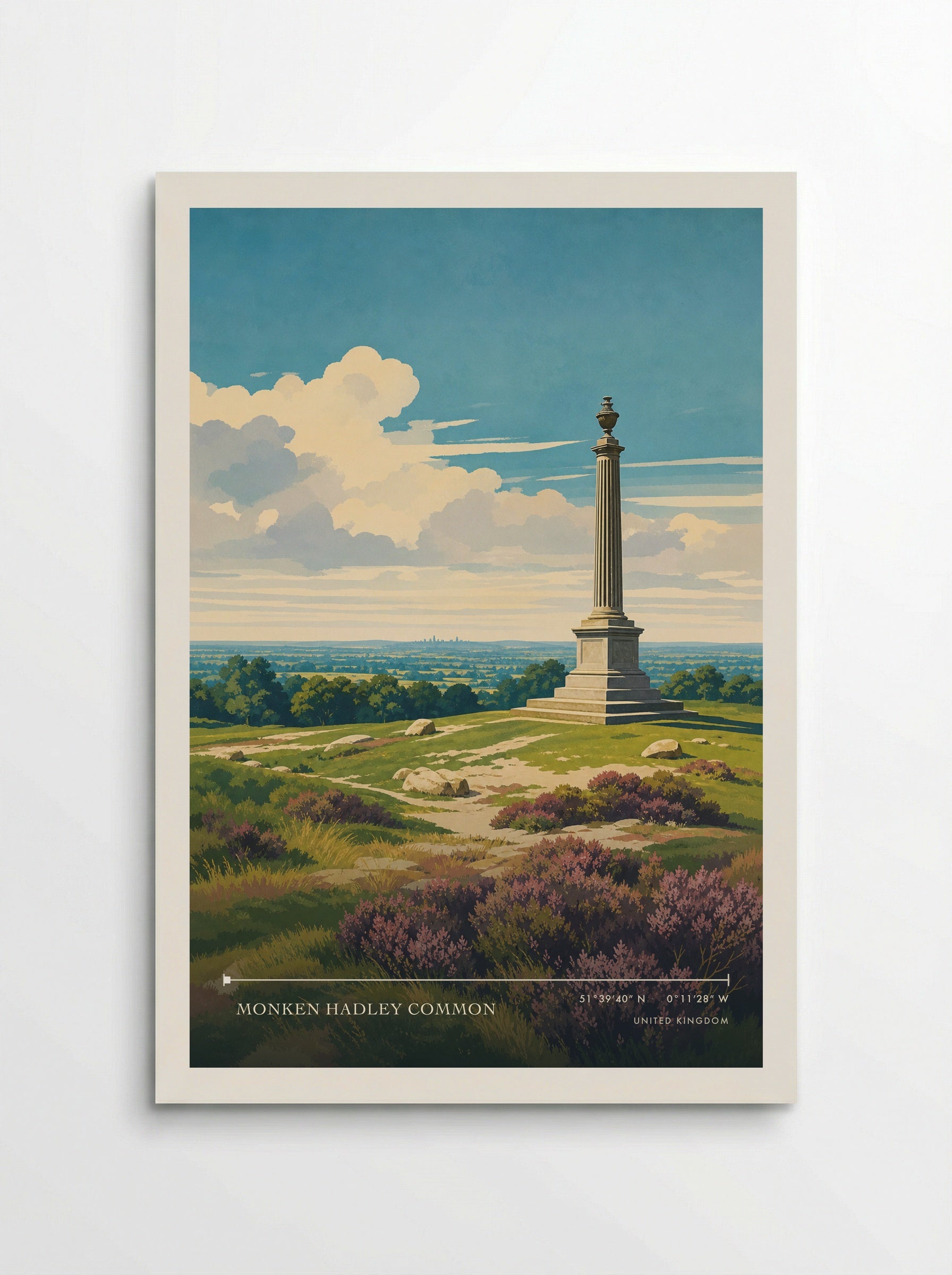 Monken Hadley Common United Kingdom Travel Poster - Poster