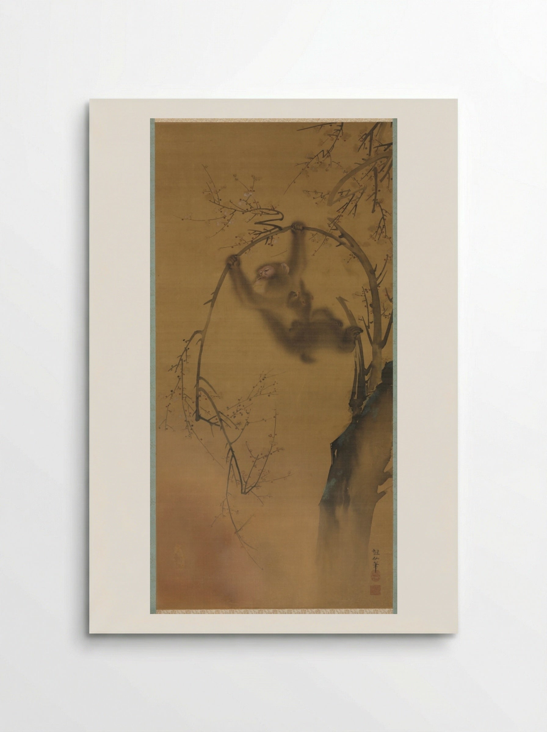 Monkeys in a Cherry Tree - Mori Sosen - Poster