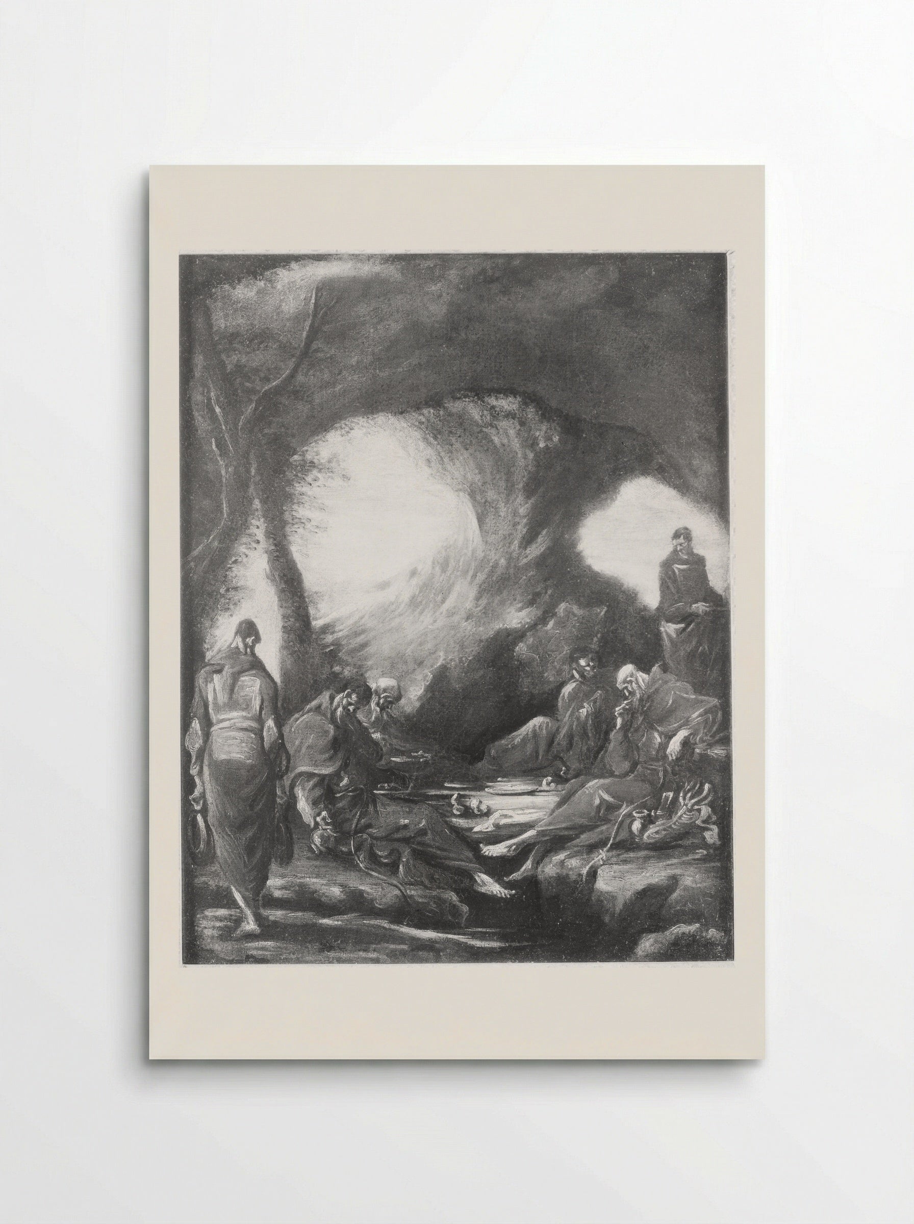 Monks in a Grotto - Alessandro Magnasco - Poster