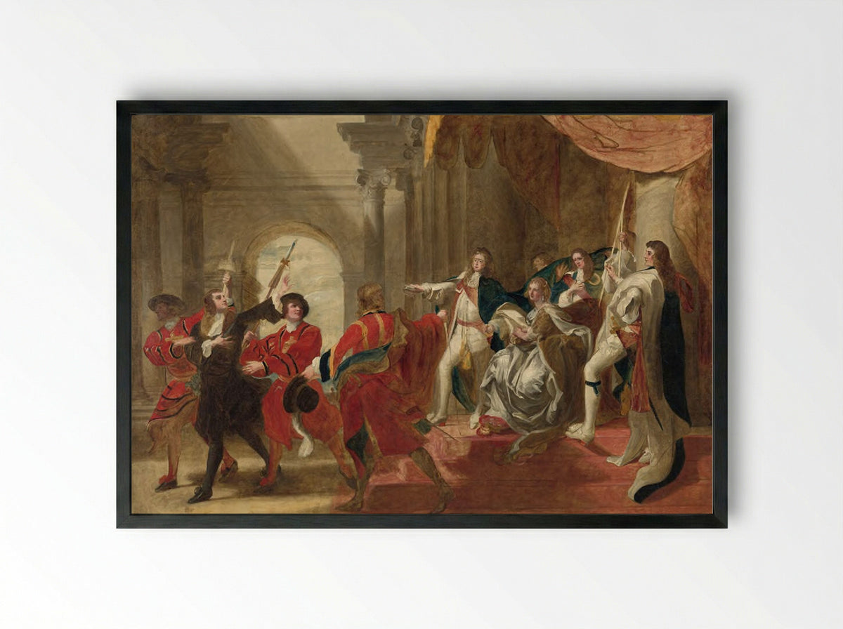Monmouth before James II - John Singleton Copley - Framed Print Black