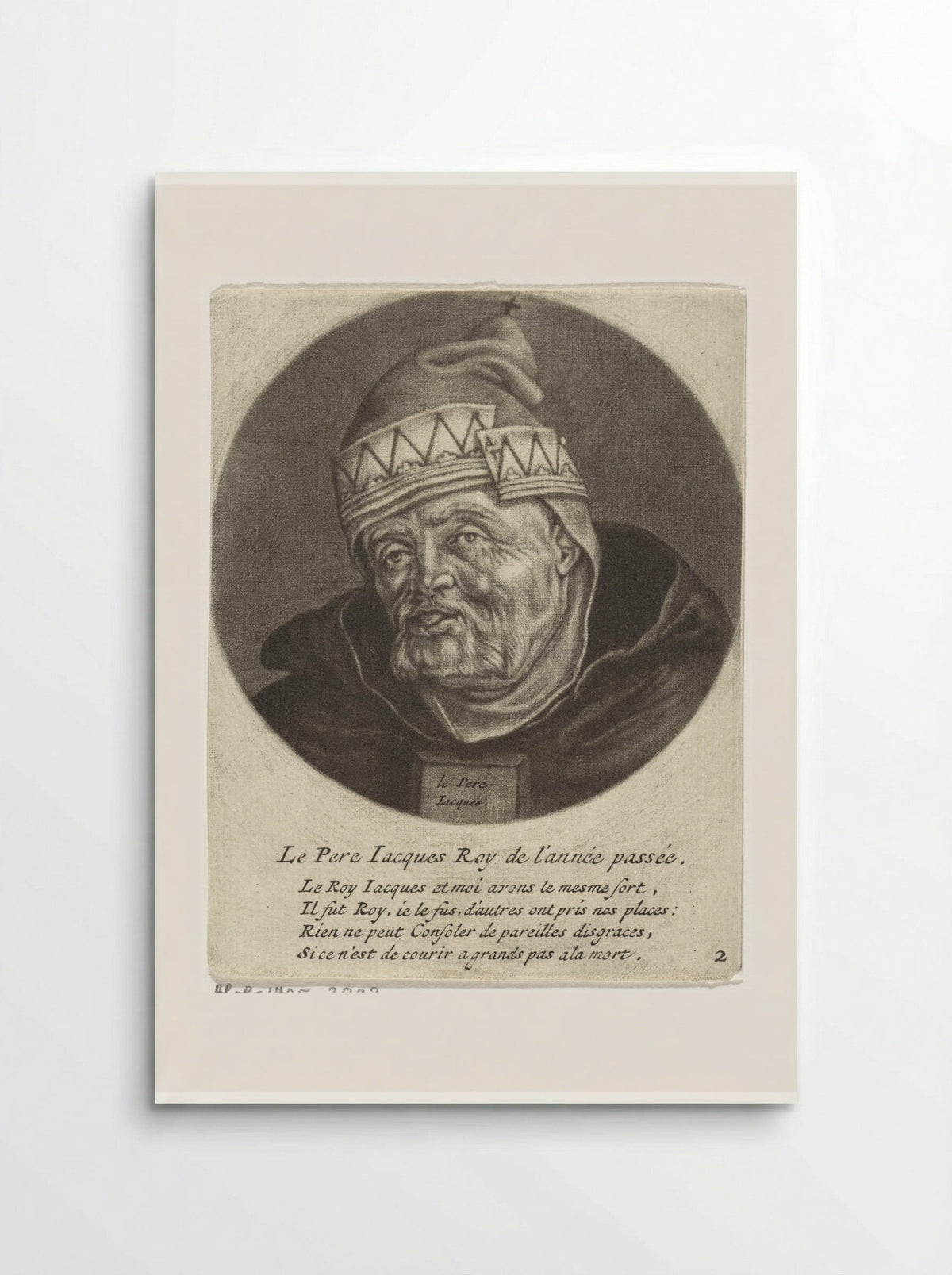 Monnik als koning van het Oude Jaar - Jacob Gole - Poster
