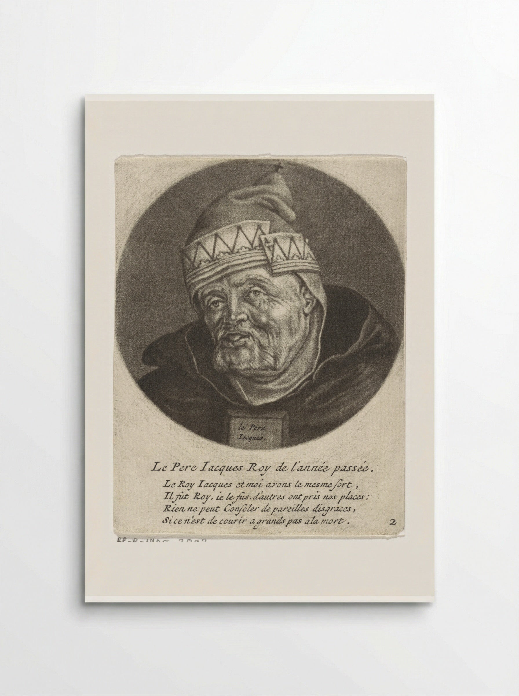 Monnik als koning van het Oude Jaar - Jacob Gole - Poster