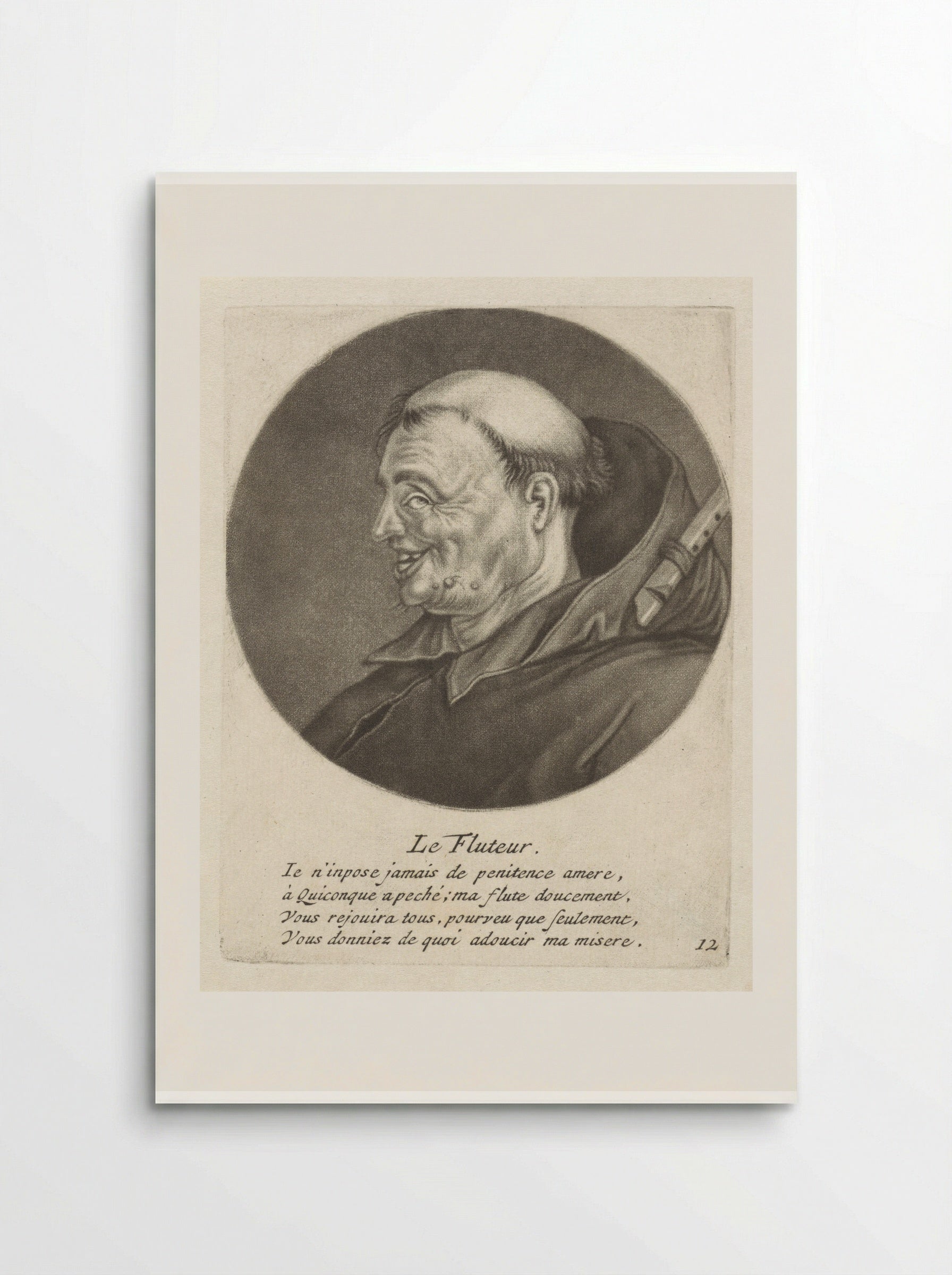 Monnik met een fluit (Le Fluteur) - Jacob Gole - Poster