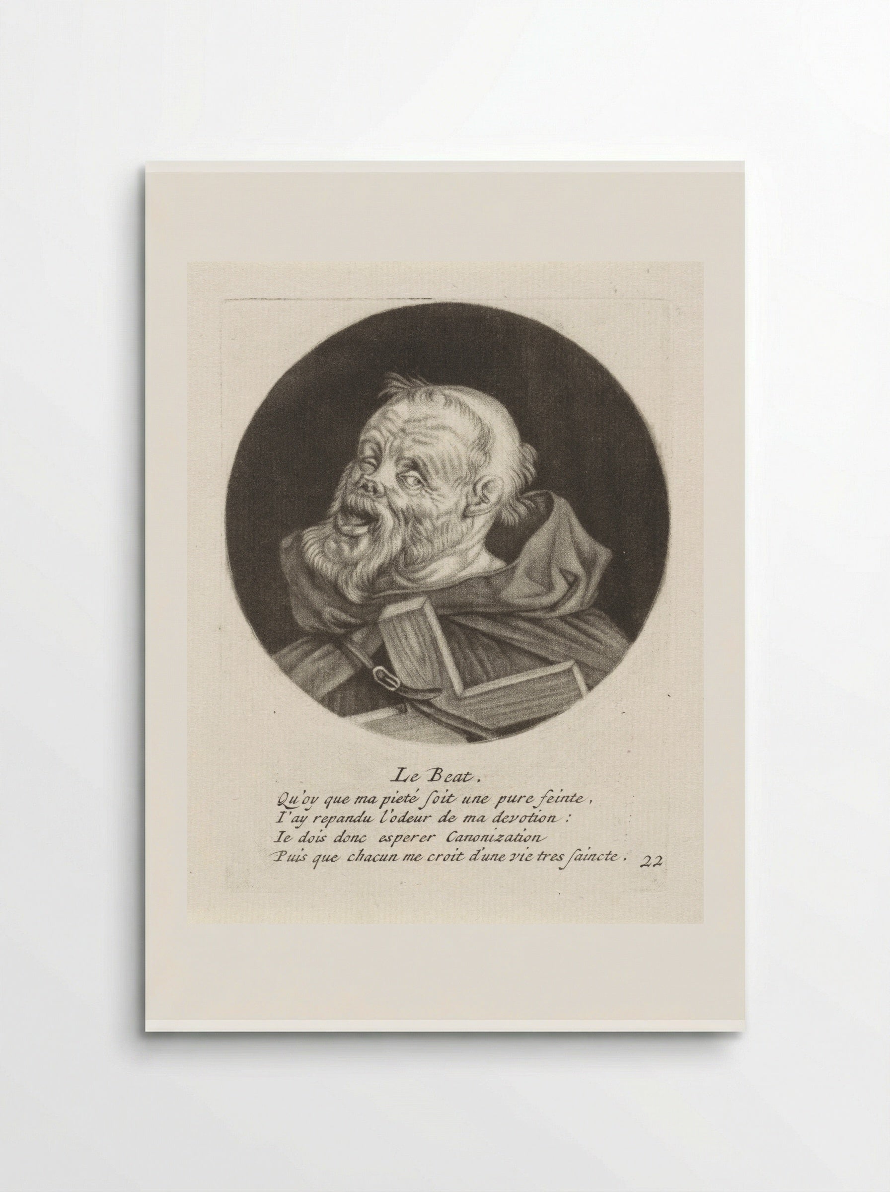 Monnik met een kruis - Jacob Gole - Poster