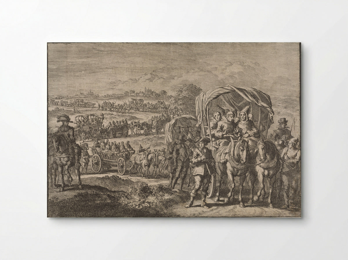 Monniken uit Noord-Brabant vluchten naar Antwerpen, 1637 - Johann David Zunner - Poster