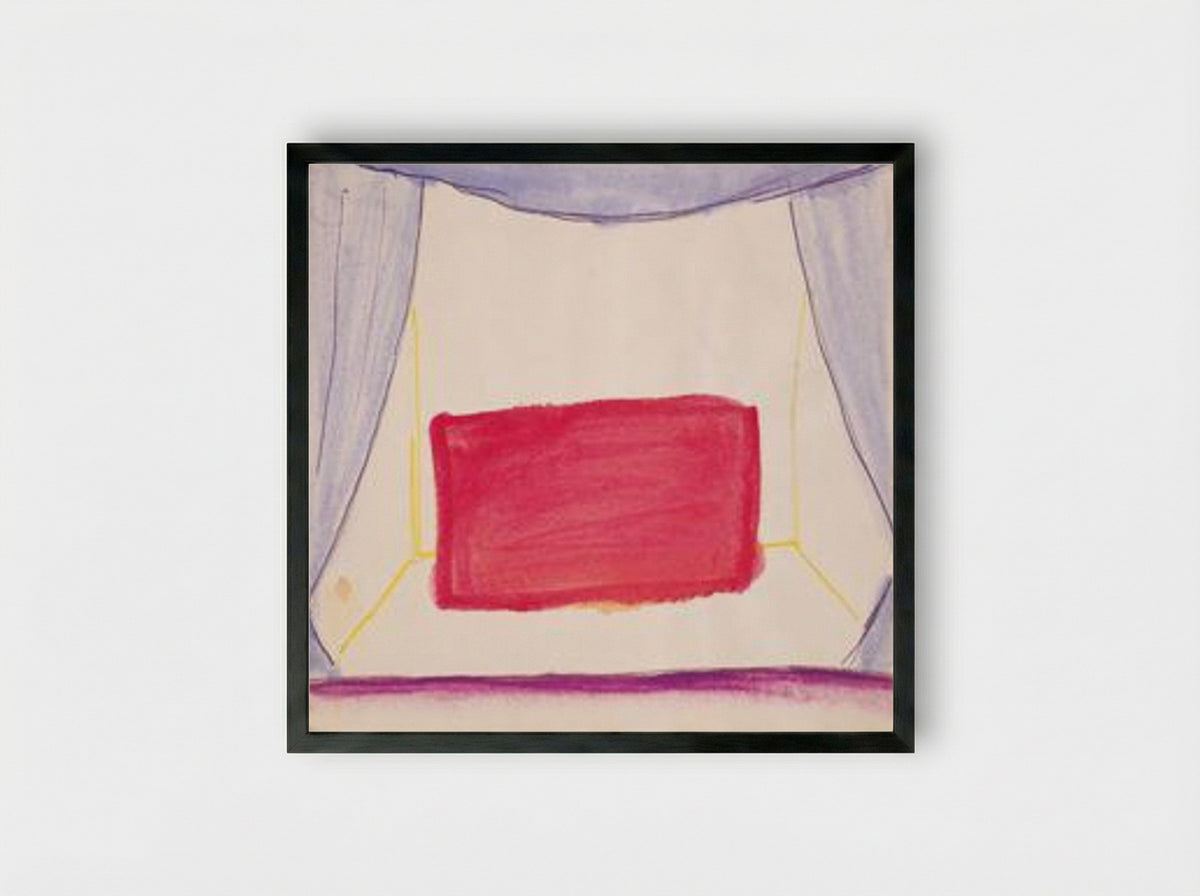 Monochrome red (theater) - Yves Klein - Framed Print Black