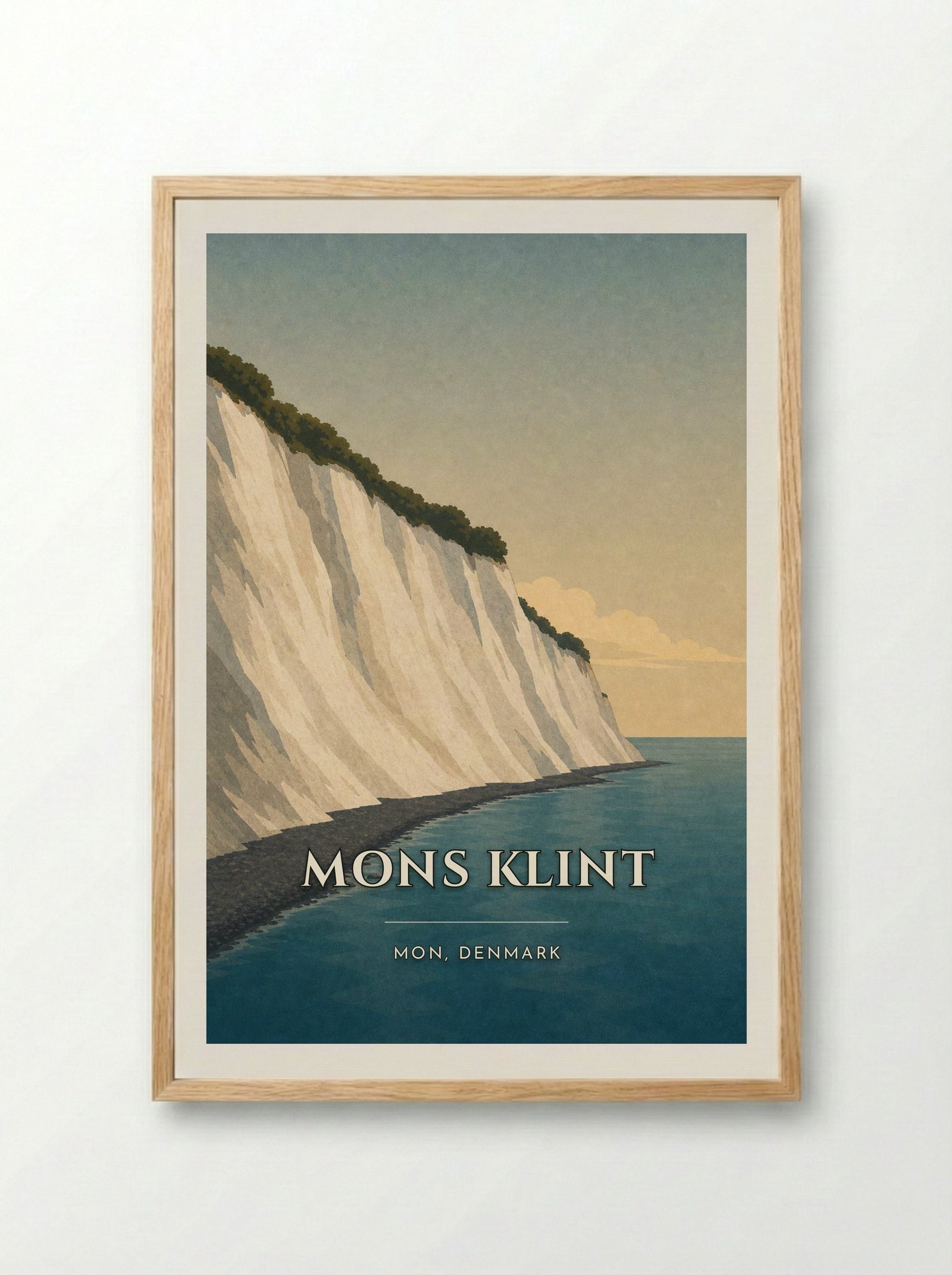 Mons Klint Travel Poster Artwork - Framed Print Wood