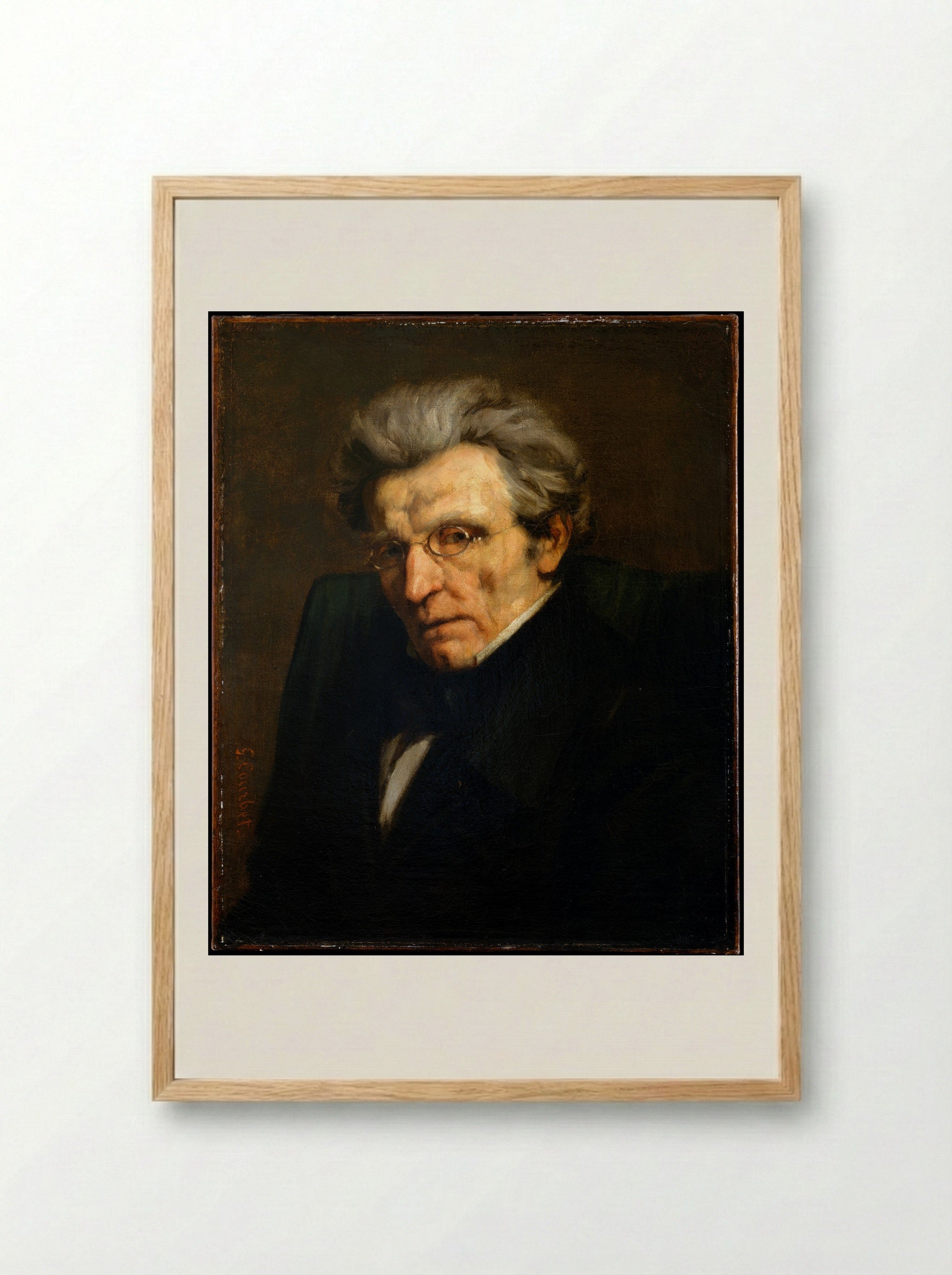Monsieur Suisse - Gustave Courbet - Framed Print Wood
