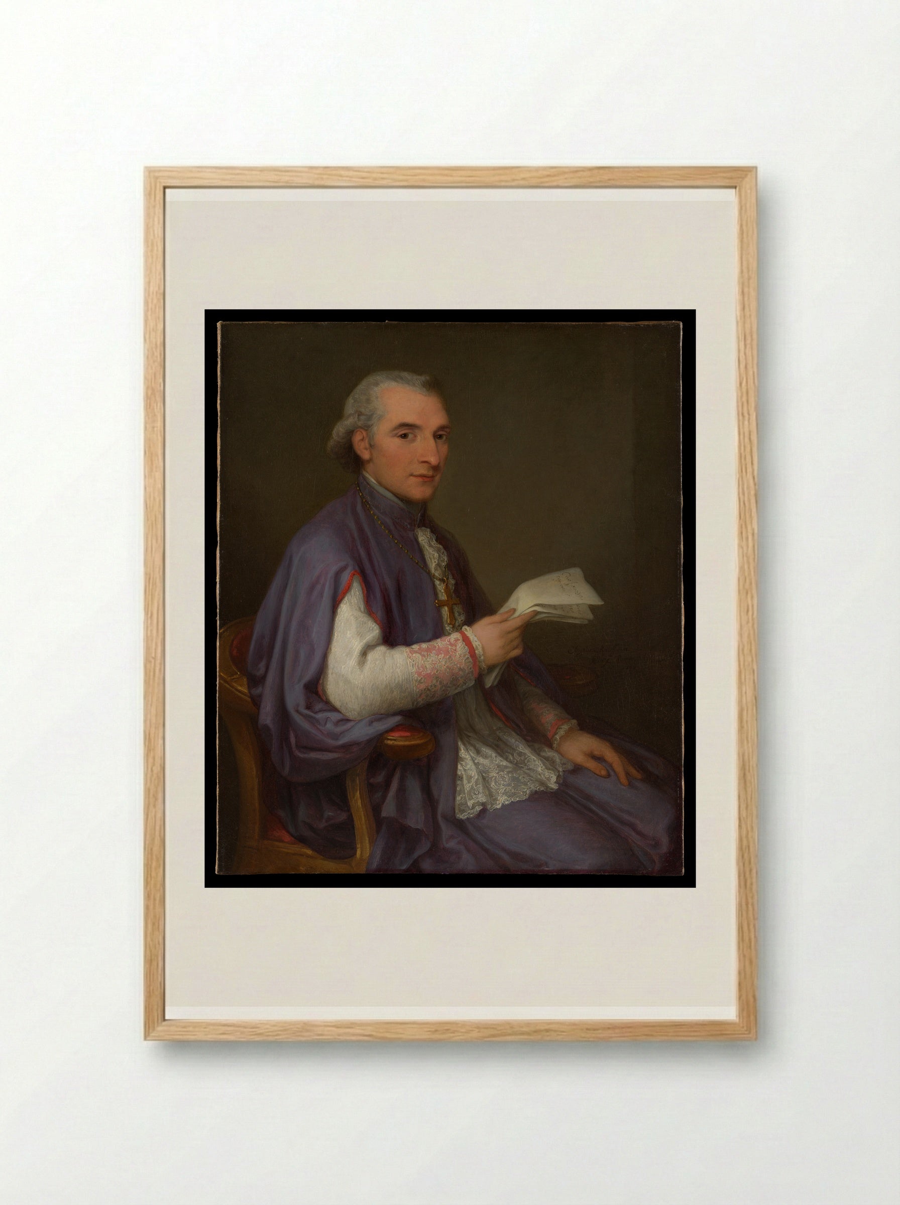 Monsignor Giuseppe Spina - Angelica Kauffmann - Framed Print Wood