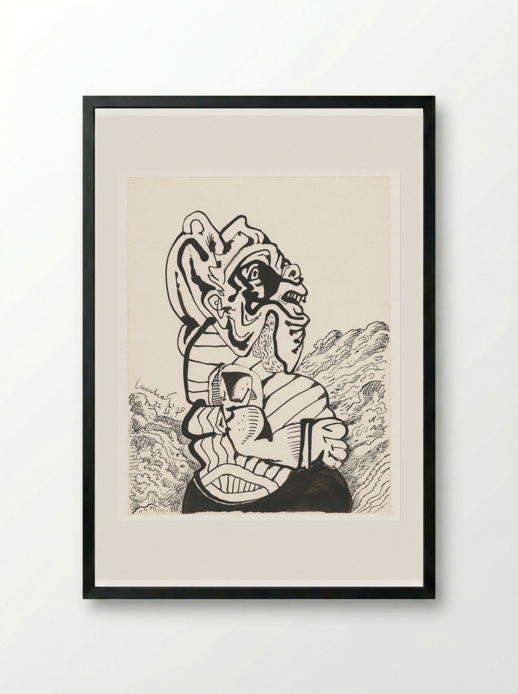 Monsterlijke figuur - Lucebert - Framed Print Black