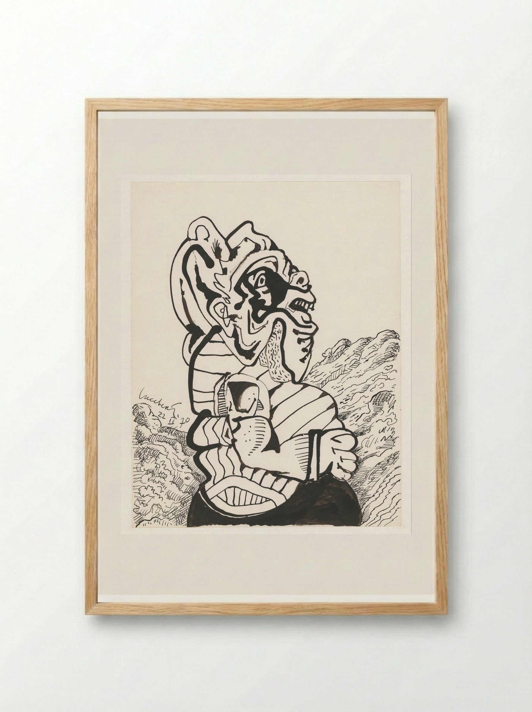 Monsterlijke figuur - Lucebert - Framed Print Wood