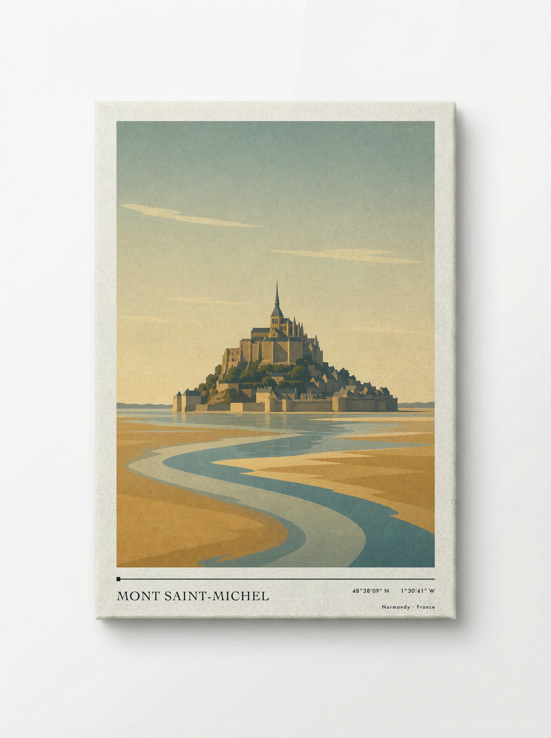 Mont Saint-Michel Travel Poster Artwork - Canvas