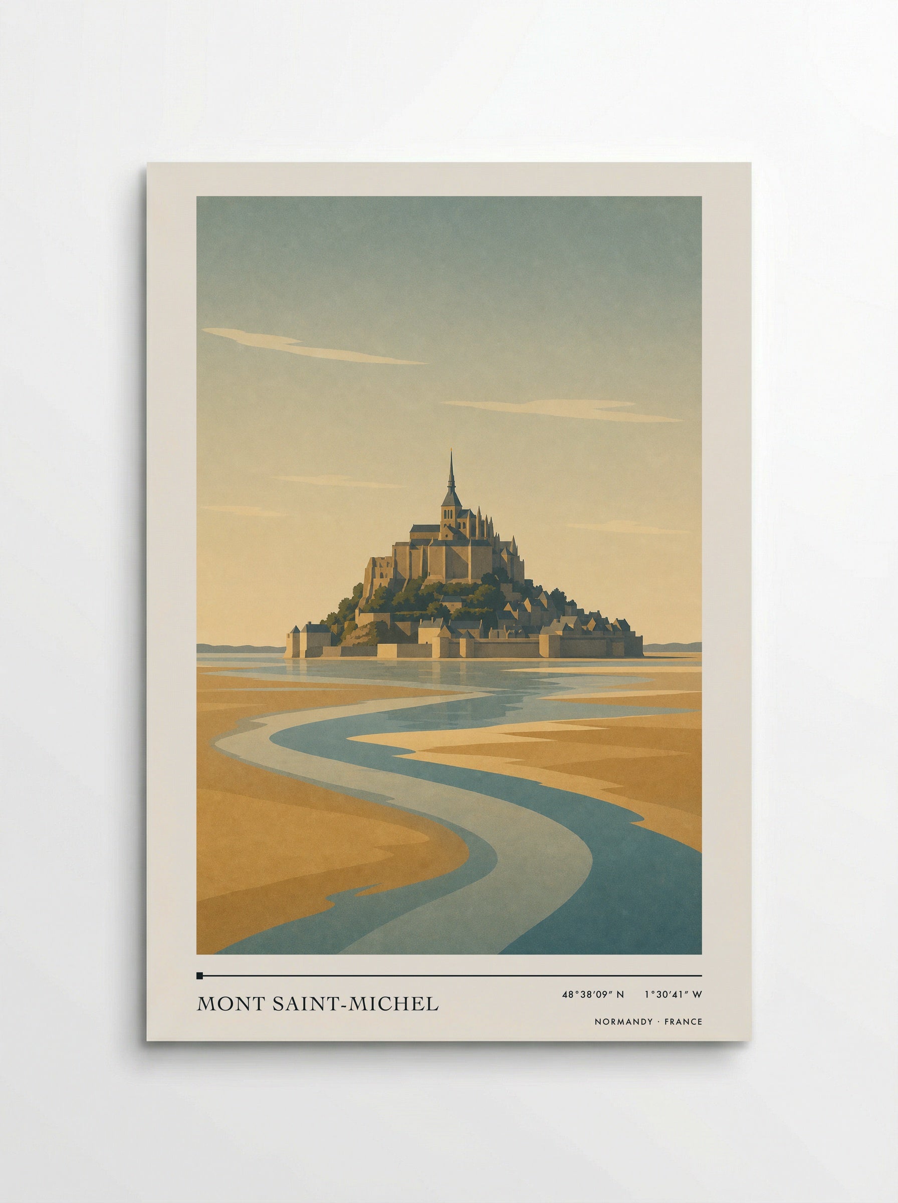 Mont Saint-Michel Travel Poster Artwork - Poster