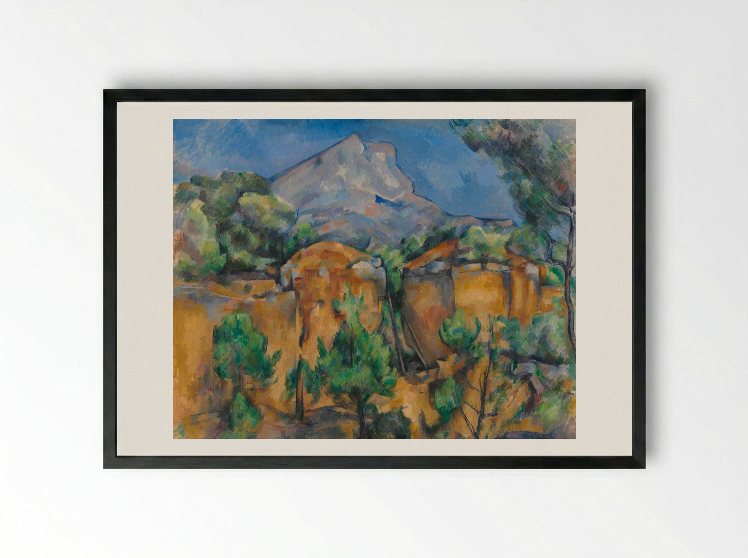 Mont Sainte-Victoire - Paul Cézanne - Framed Print Black