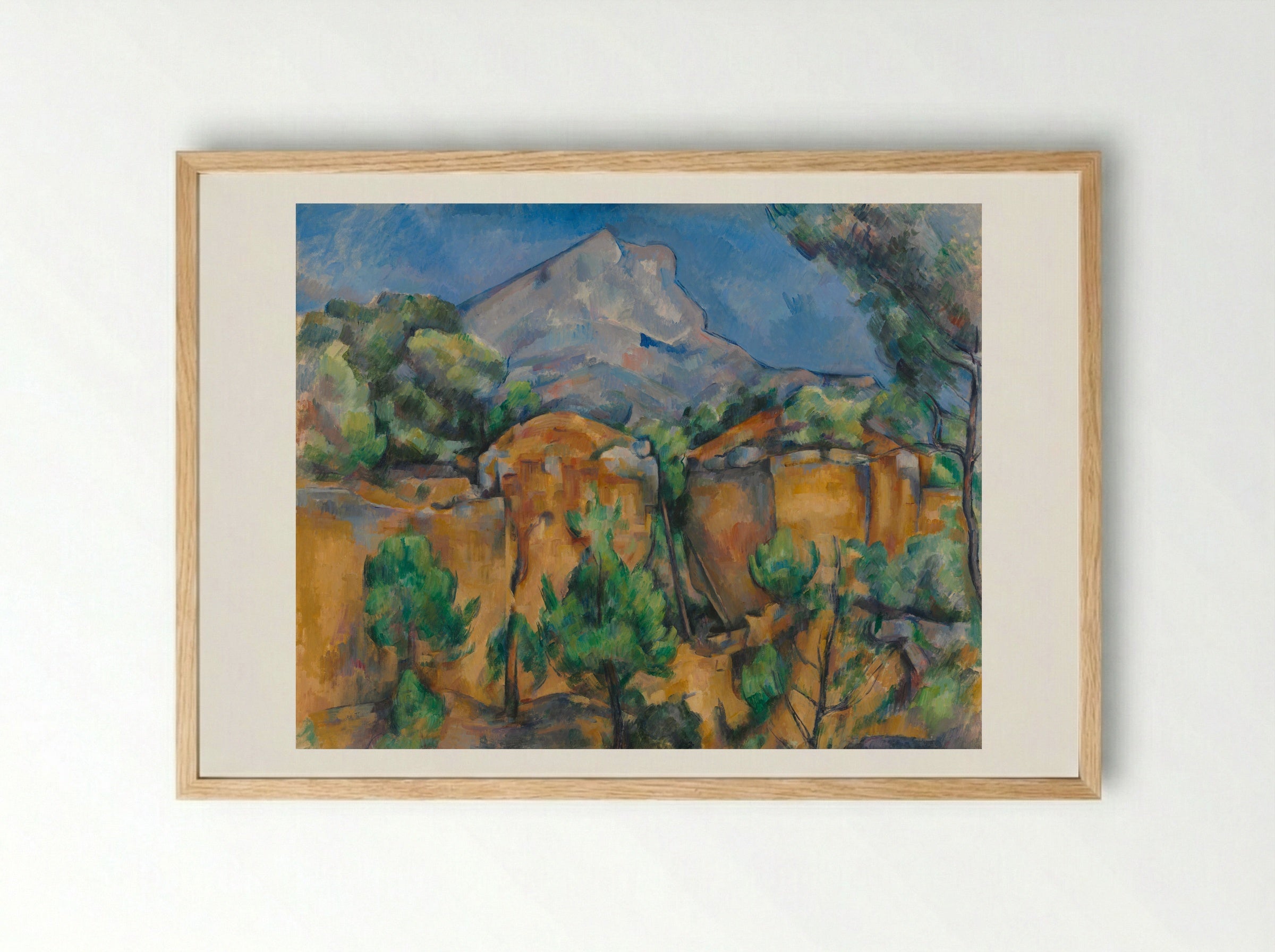 Mont Sainte-Victoire - Paul Cézanne - Framed Print Wood