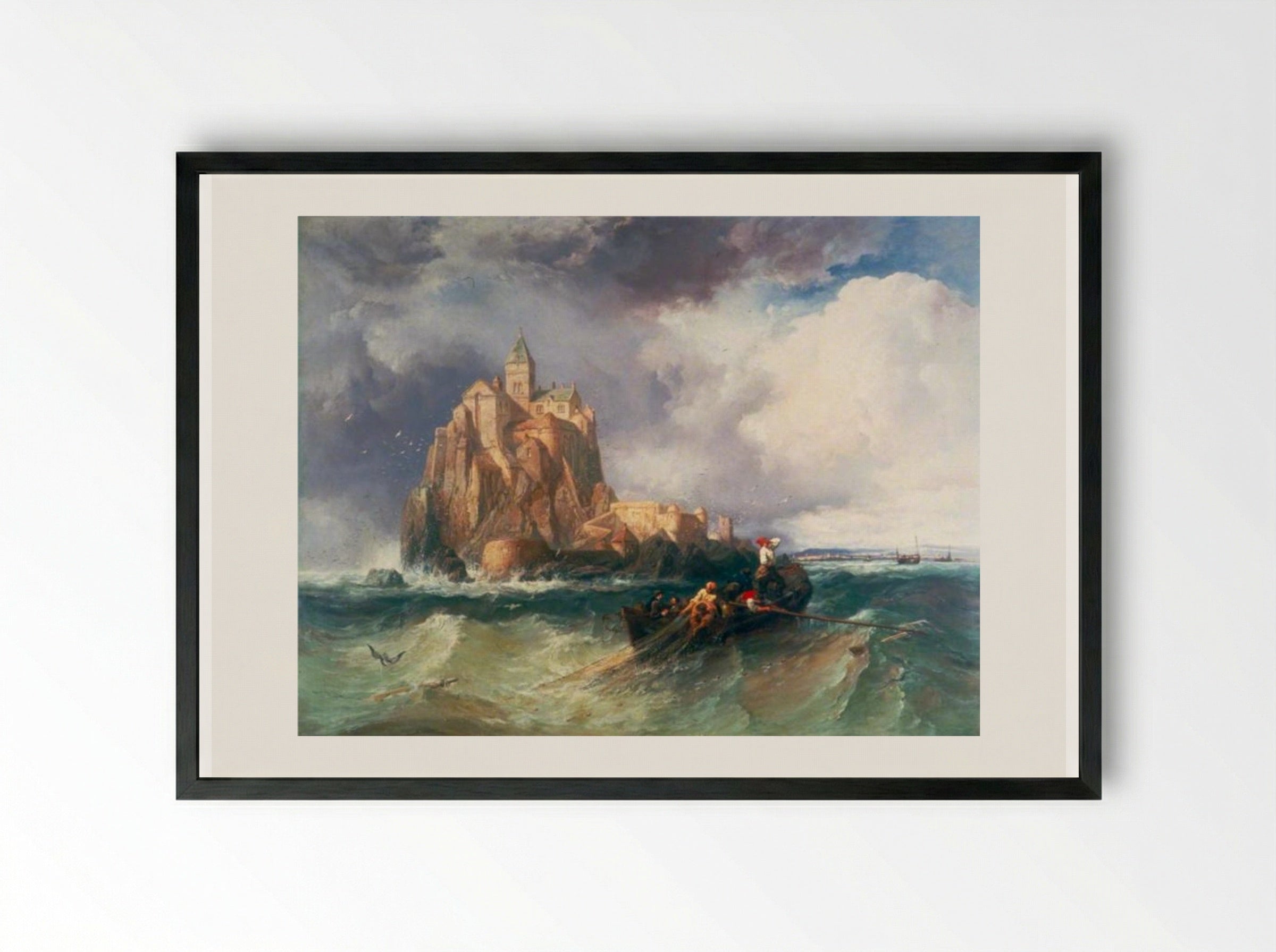 Mont St Michel, France - James Webb - Framed Print Black