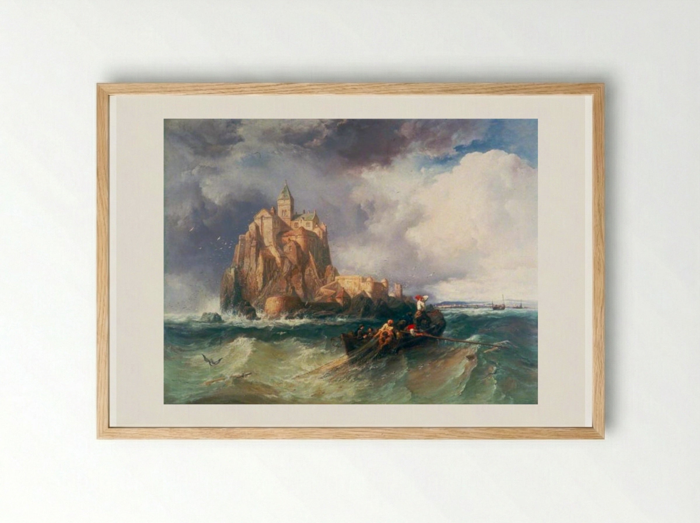 Mont St Michel, France - James Webb - Framed Print Wood