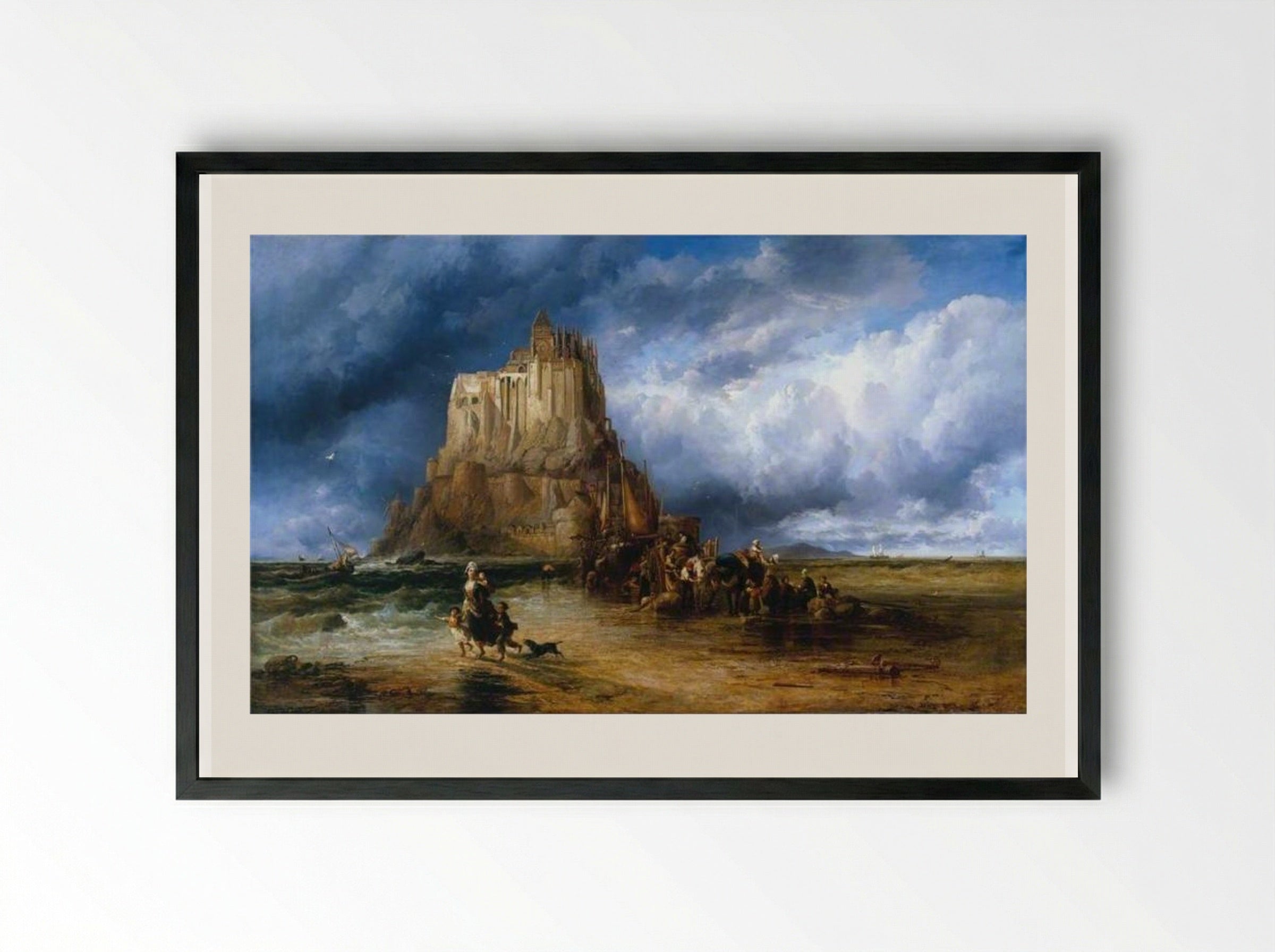 Mont St Michel, Normandy - James Webb - Framed Print Black