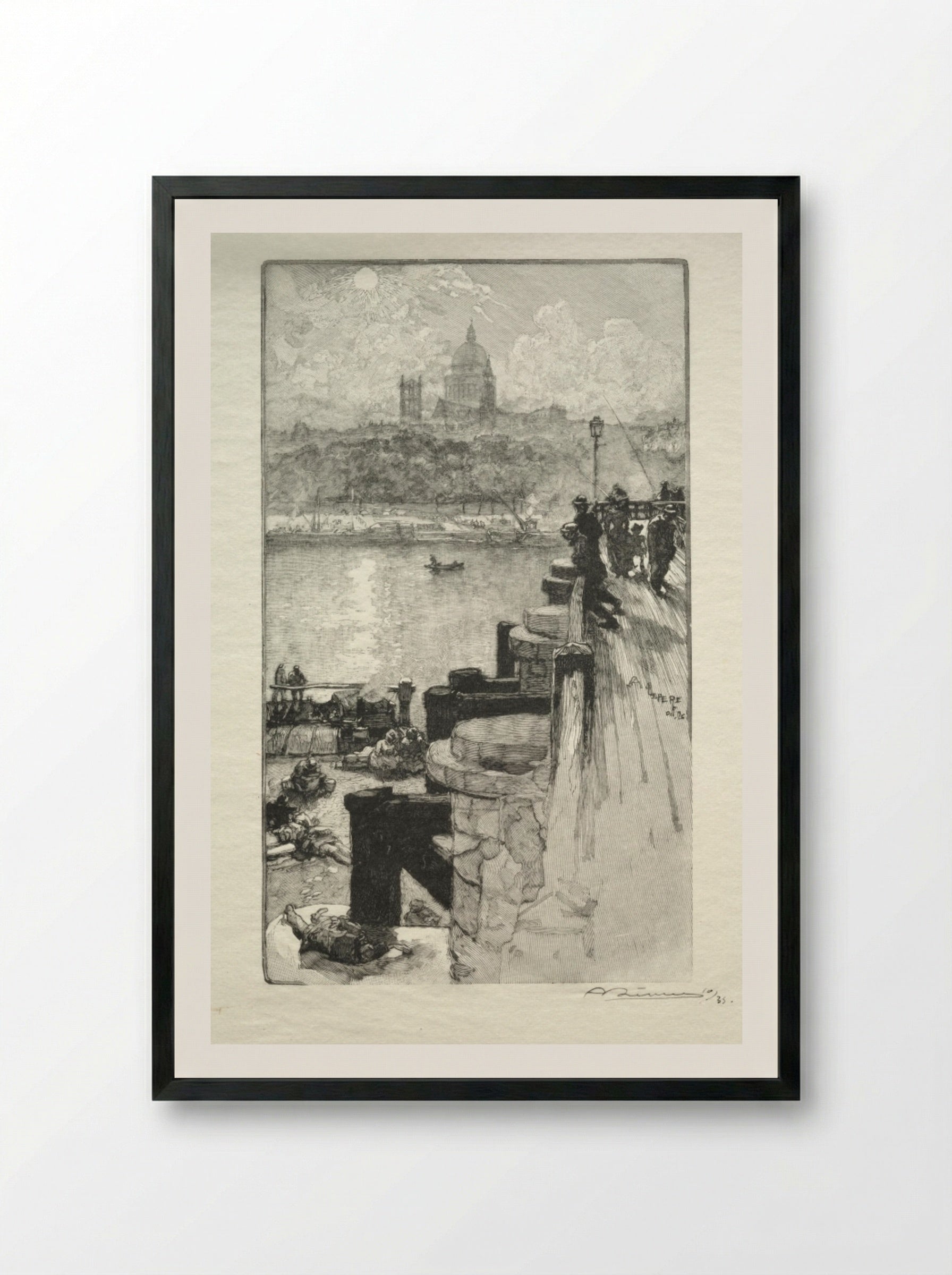 Montagne Ste. Genevieve - Auguste Louis Lepère - Framed Print Black