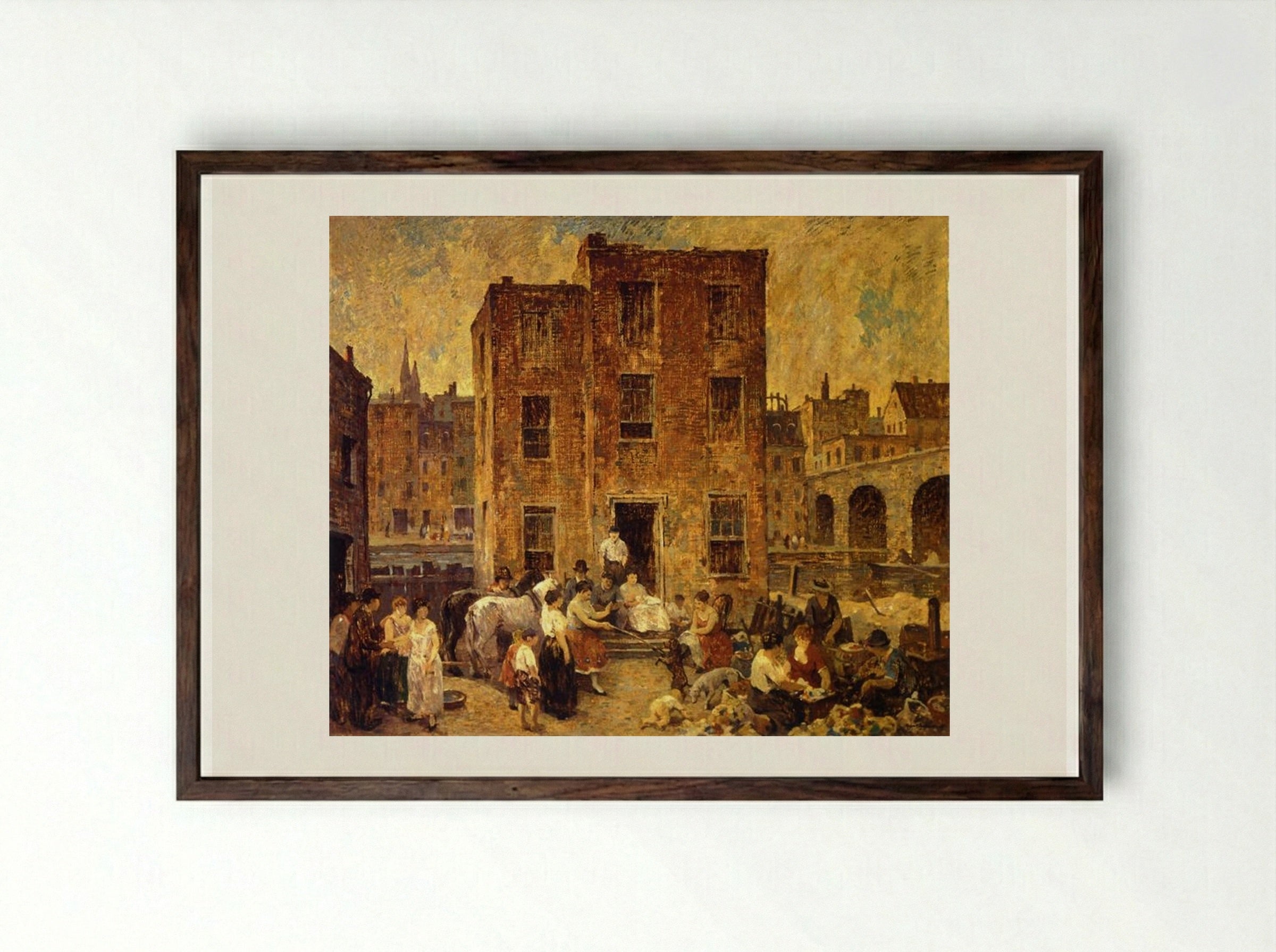 Montebanks and Thieves - Robert Spencer - Framed Print Dark Wood