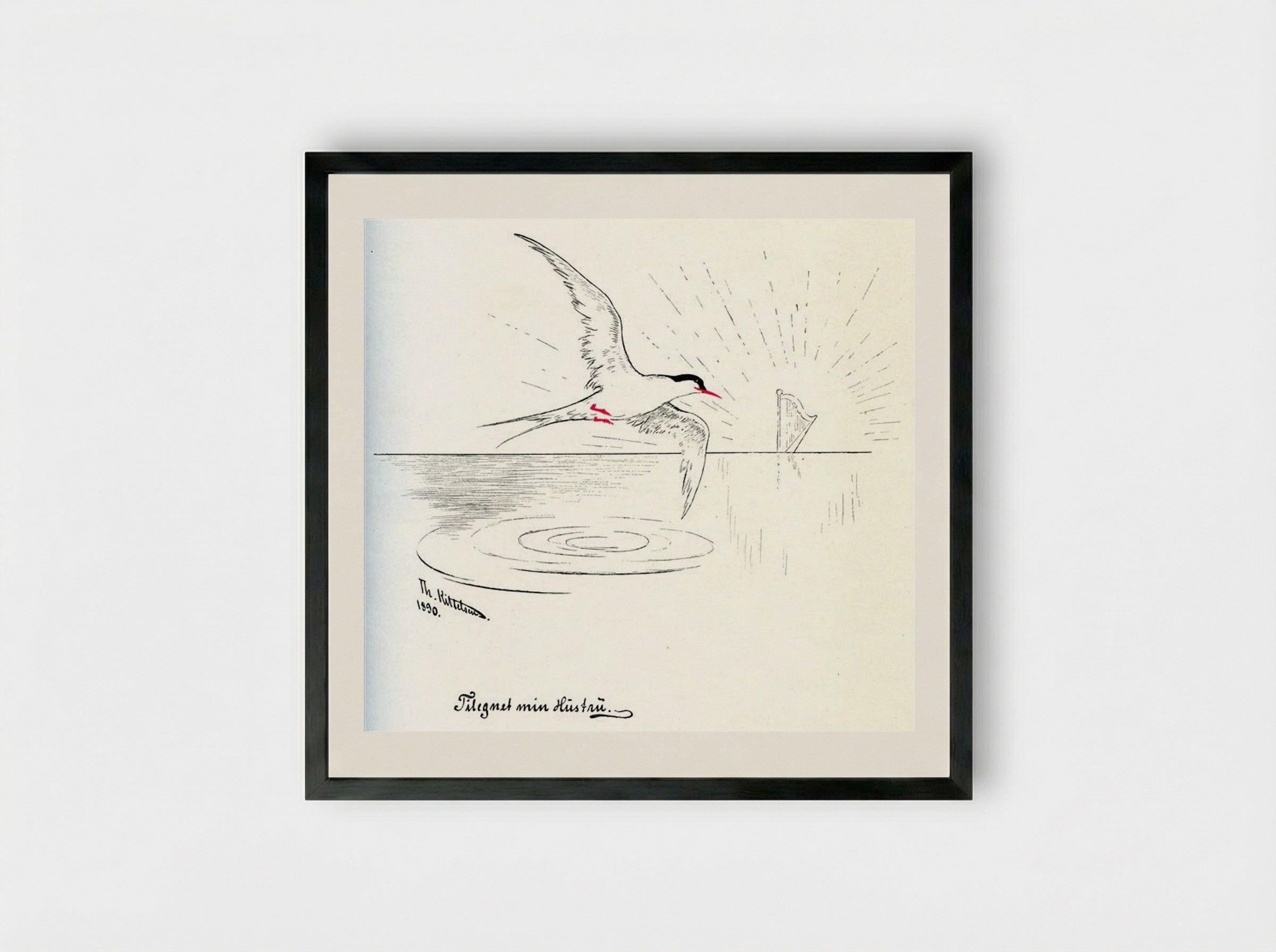 Months of the Year (Title Page Illustration) - Theodor Severin Kittelsen - Framed Print Black