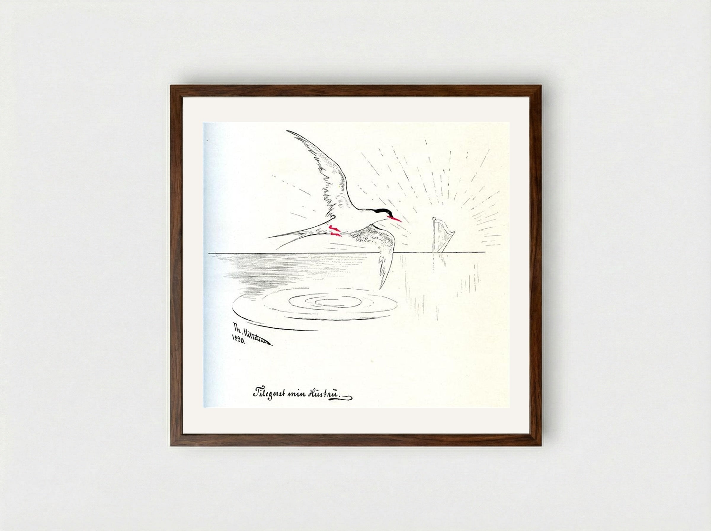 Months of the Year (Title Page Illustration) - Theodor Severin Kittelsen - Framed Print Dark Wood