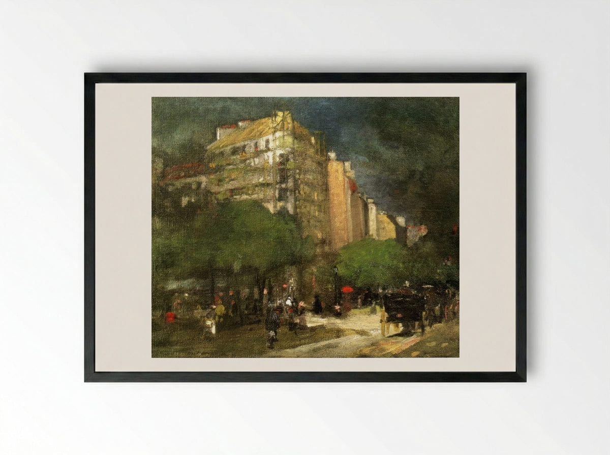 Montparnasse - Robert Henri - Framed Print Black