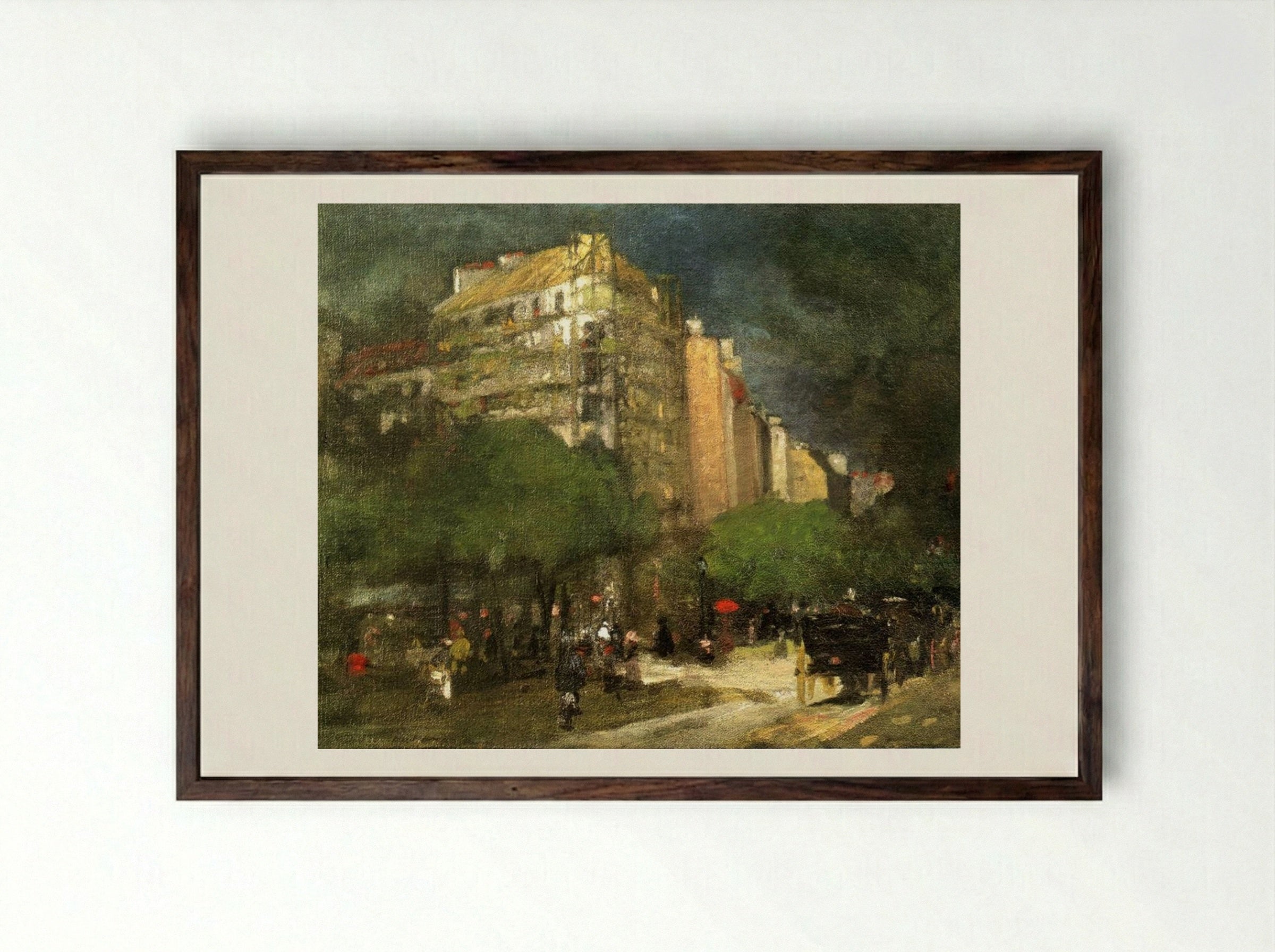 Montparnasse - Robert Henri - Framed Print Dark Wood
