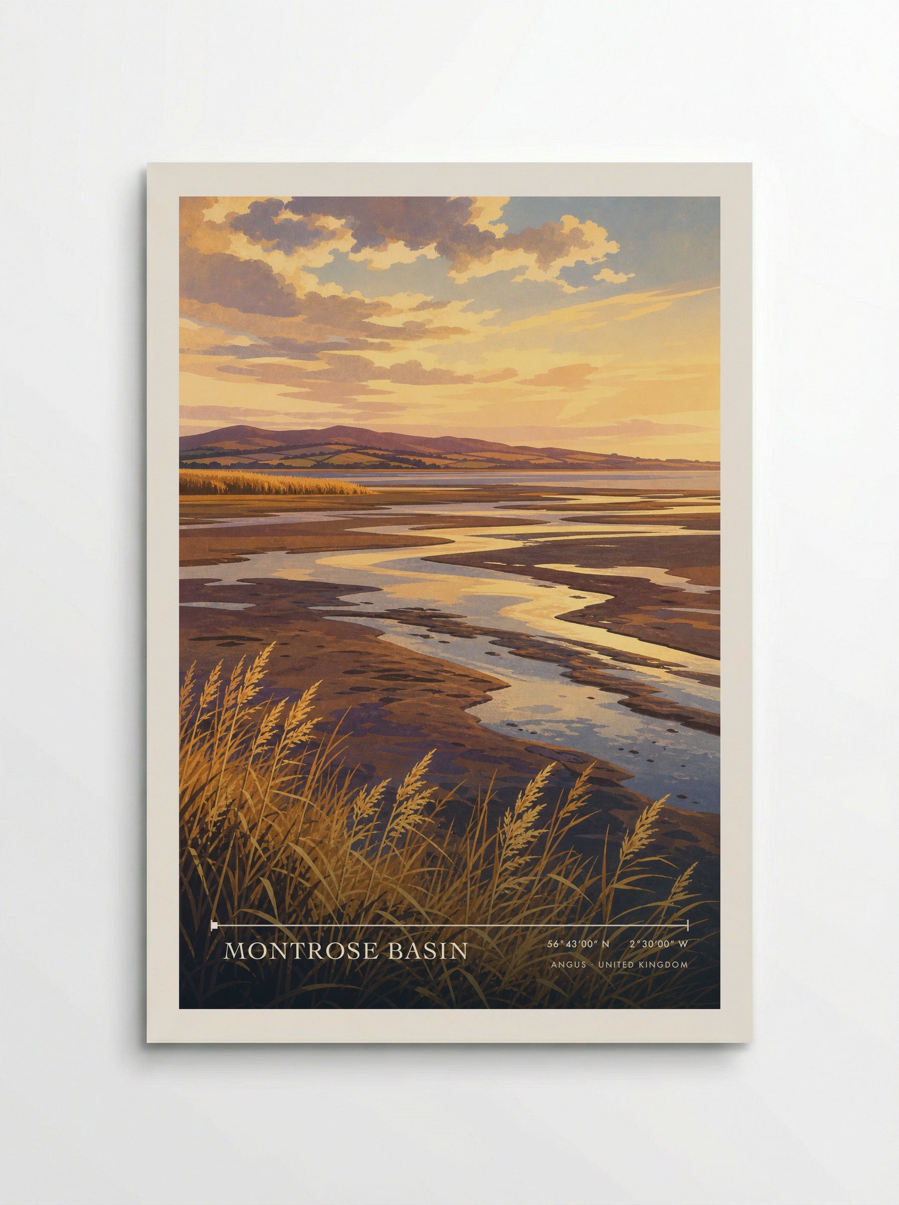 Montrose Basin Angus United Kingdom Travel Poster - Poster