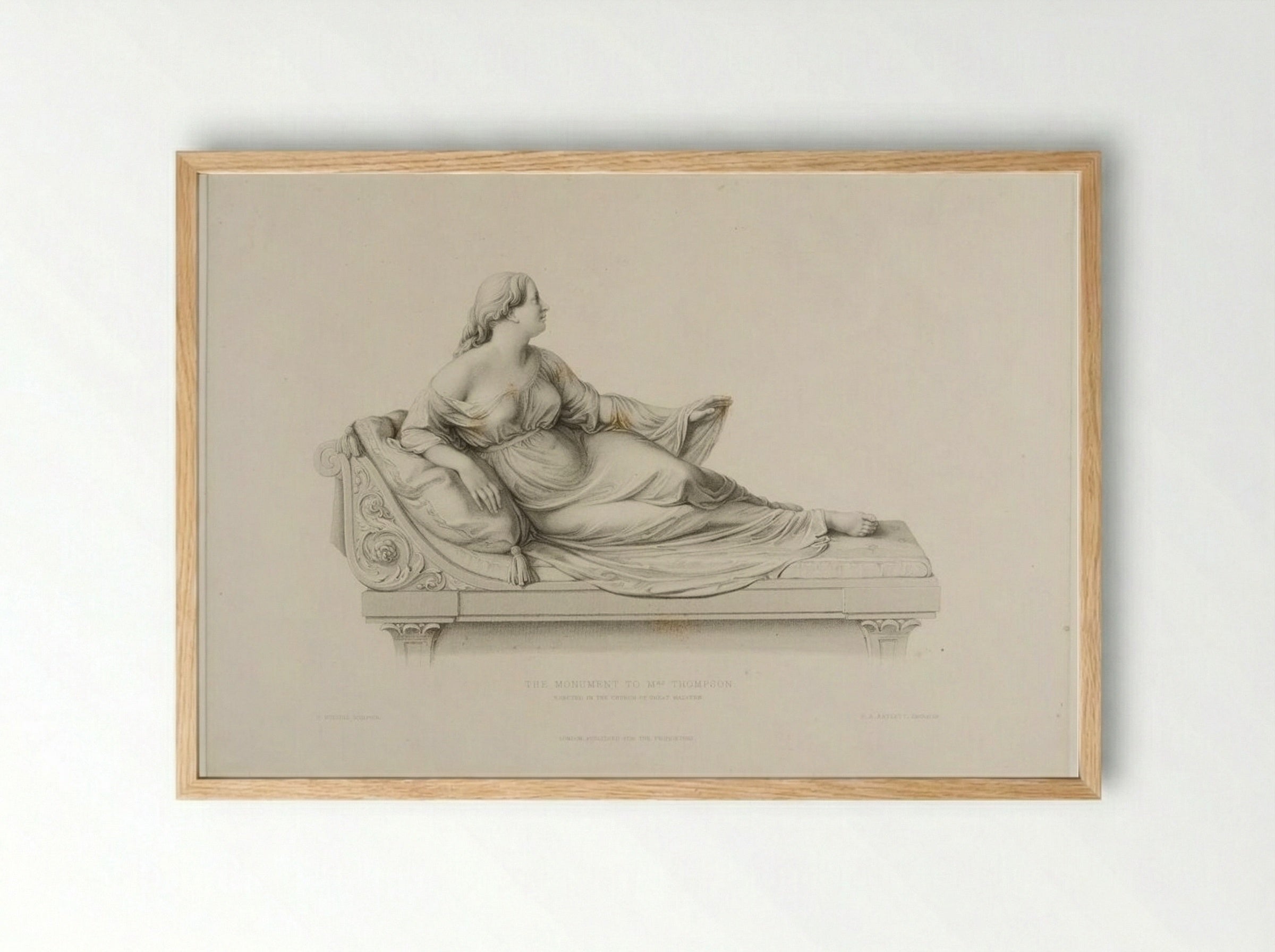 Monument to Mrs. Thompson - Richard Austin Artlett - Framed Print Wood