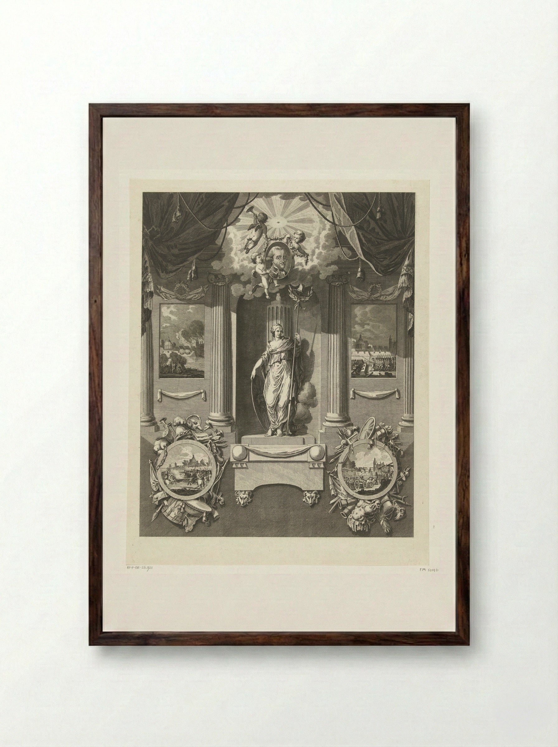 Monument voor Carel van Boetzelaer - Cornelis Brouwer - Framed Print Dark Wood