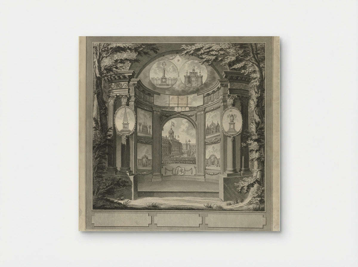 Monument voor het Alliantiefeest te Amsterdam, 1795 - Noach van der Meer - Poster